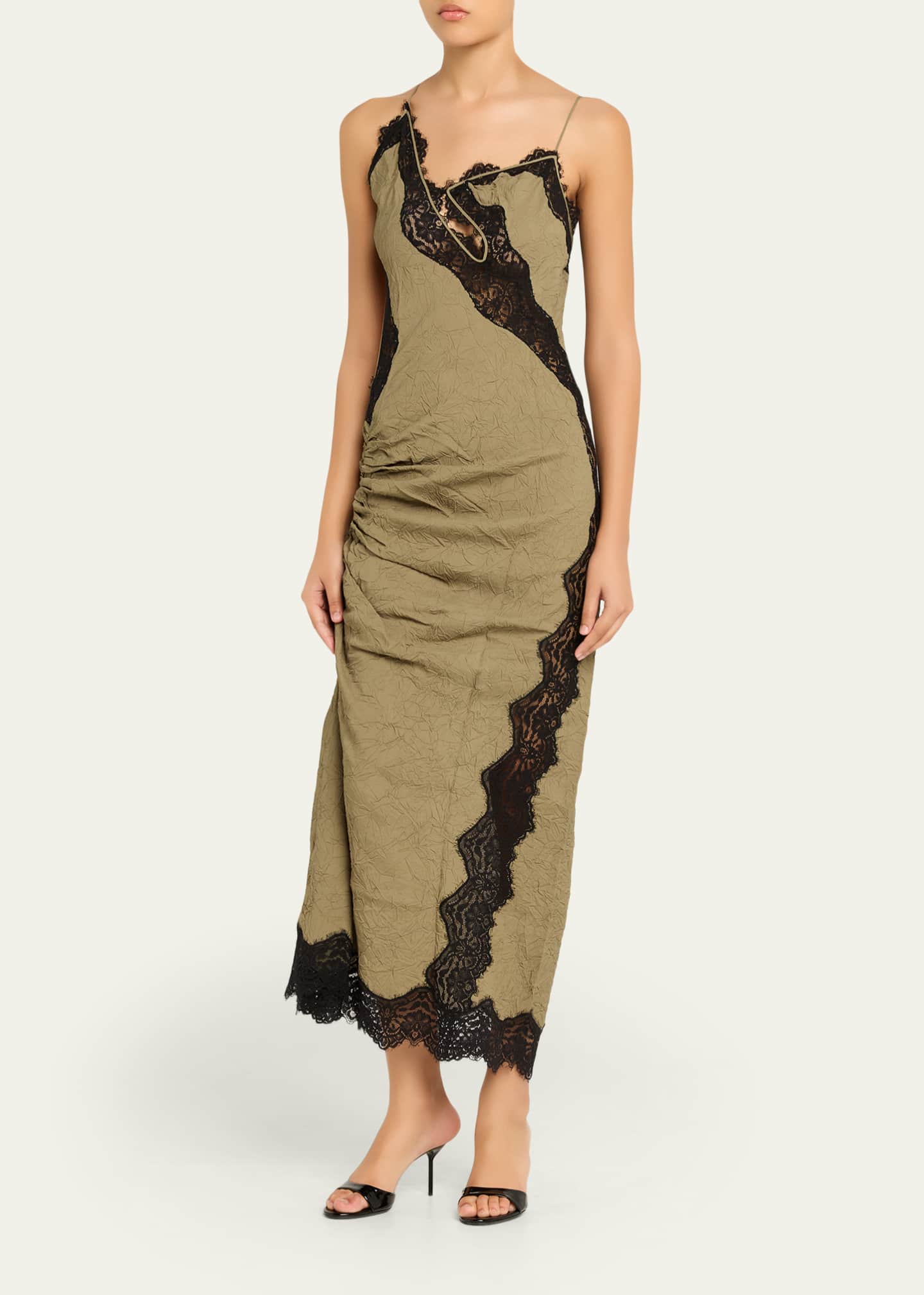 christopher esber crochet torso knit cami dress Crochet Torso Knit Cami Dress Gold