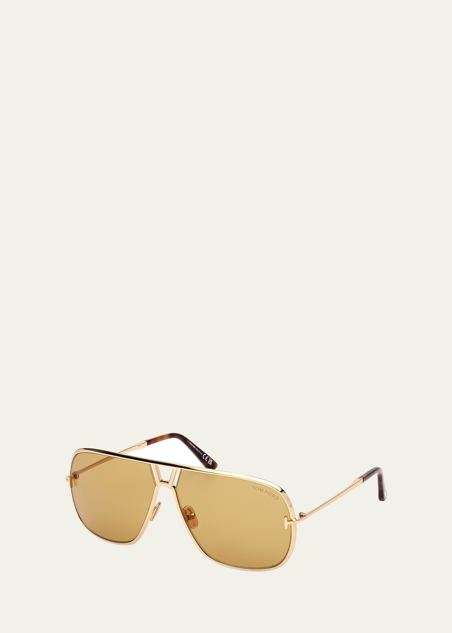 TOM FORD Stavros Aviator Metal Sunglasses Image 2 of 3