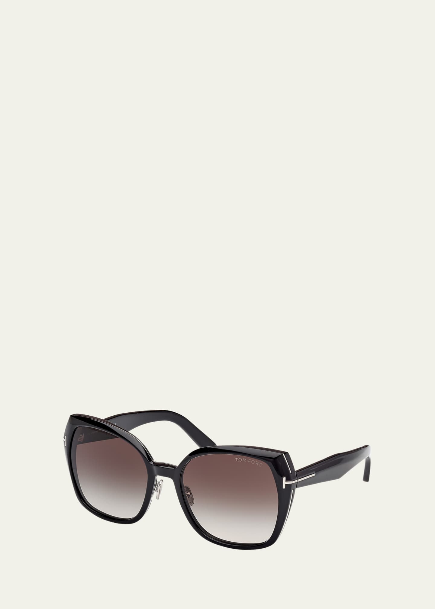 TOM FORD Plum Plastic Cat-Eye Sunglasses - Bergdorf Goodman