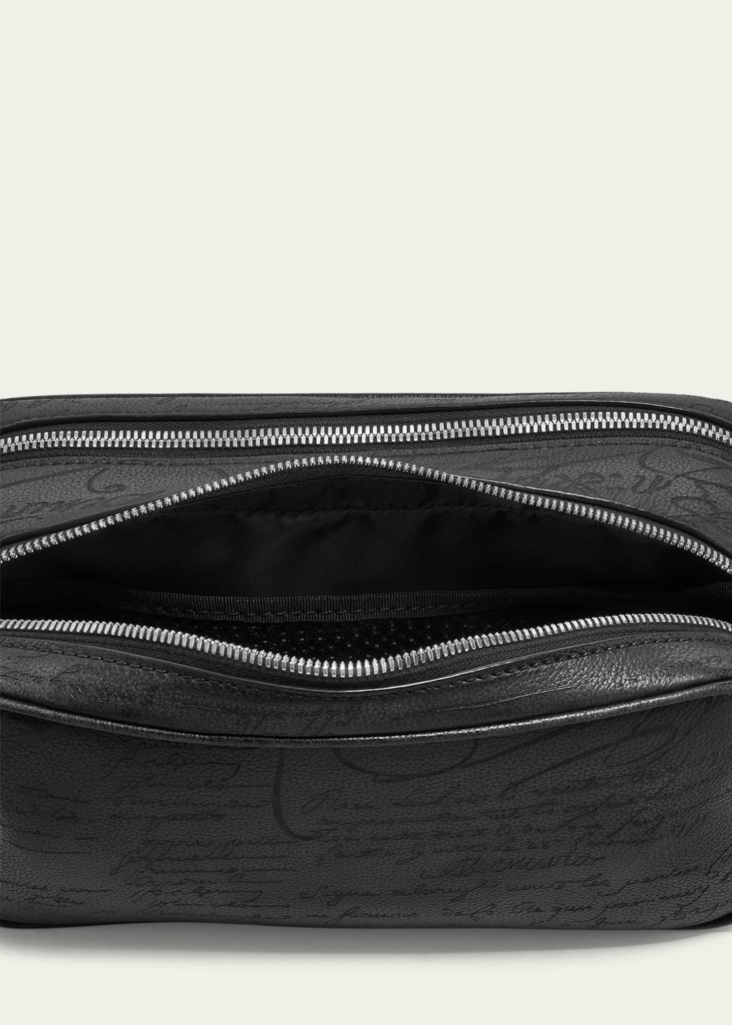 Berluti Men's Formula 1003 Scritto Leather Toiletry Pouch Image 3 of 4