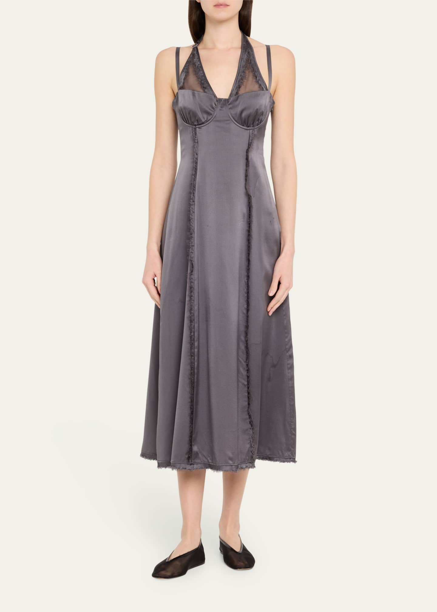 Jane Wade Shredded Silk Midi Dress Image 2 of 5