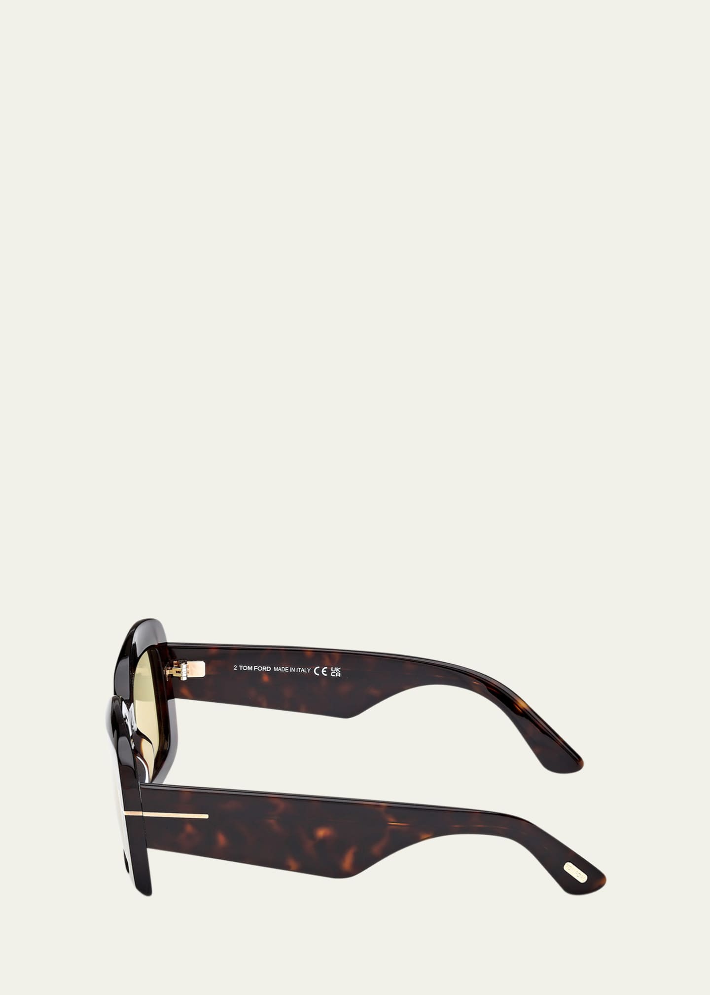 TOM FORD Venetia Rectangle Acetate Sunglasses Image 3 of 3