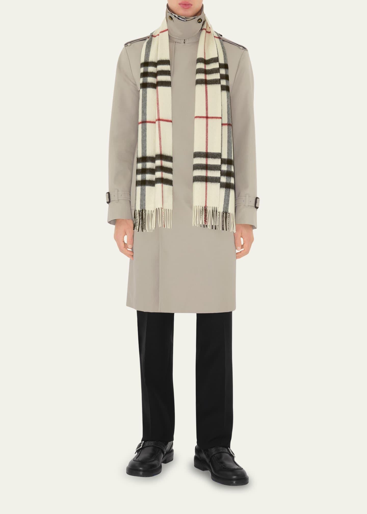 Burberry Giant Check Cashmere Scarf Image 4 of 4