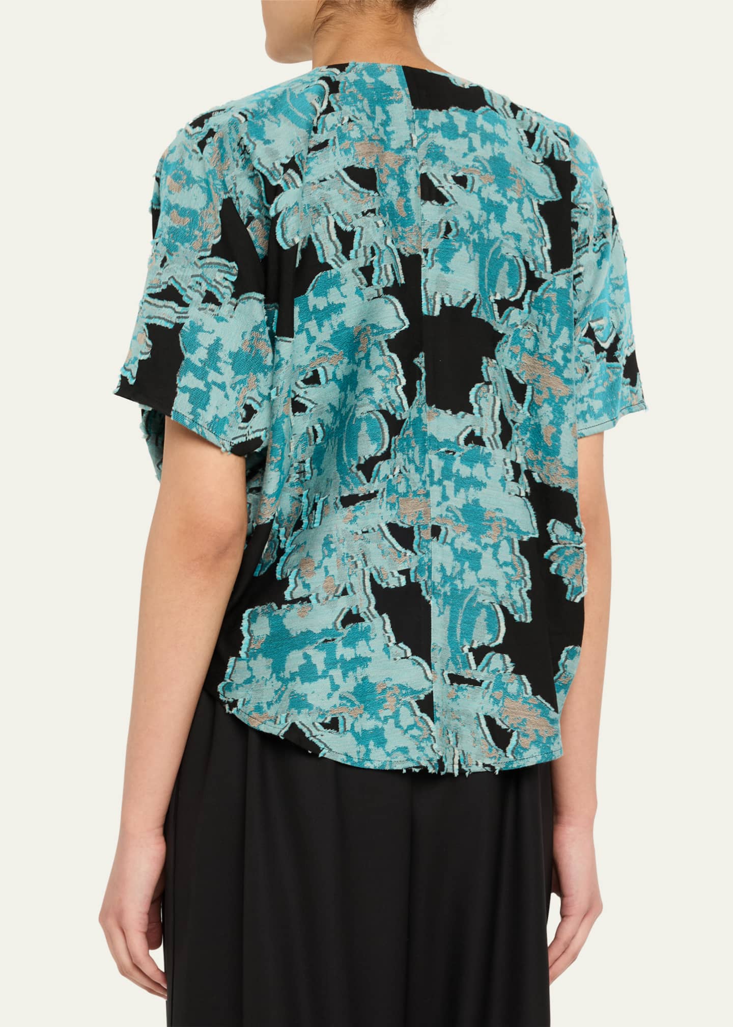 Zero + Maria Cornejo Jacquard Zip Circle Shrug Image 3 of 5