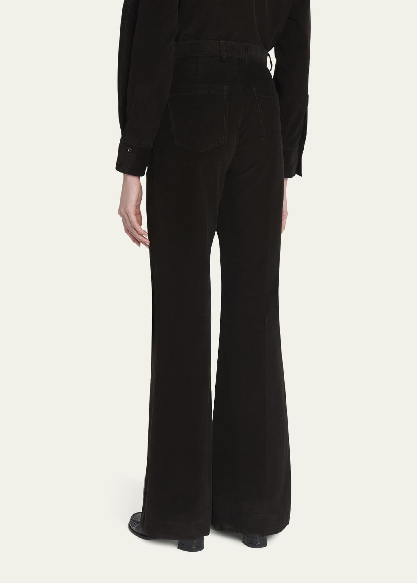 パンツ SALVATORE FERRAGAMO DARK BROWN CORDUROY FLARED PANT Ferragamo Corduroy Flare Pants - Bergdorf Goodman