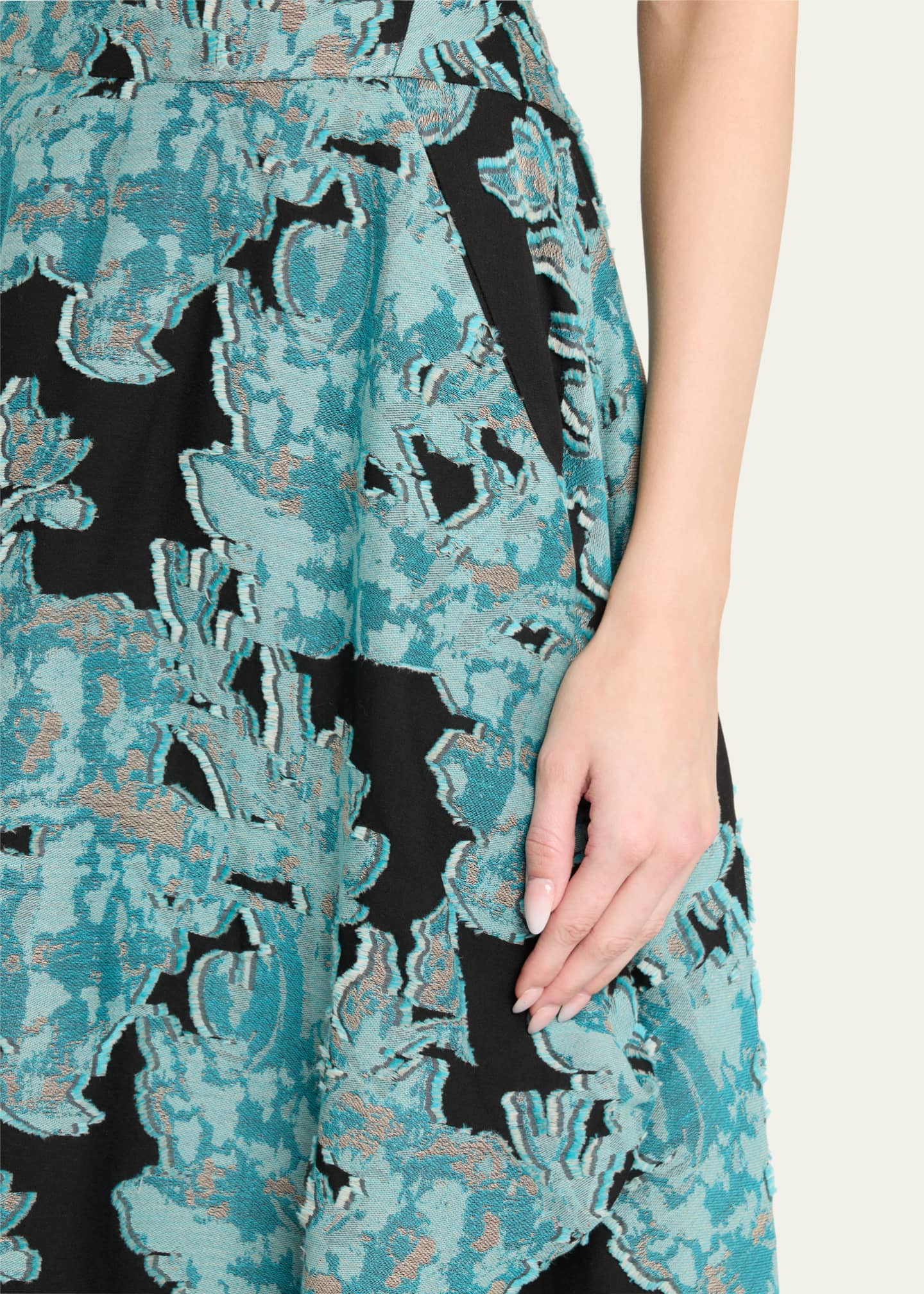 Zero + Maria Cornejo Nio Floral Jacquard Midi Skirt Image 5 of 5