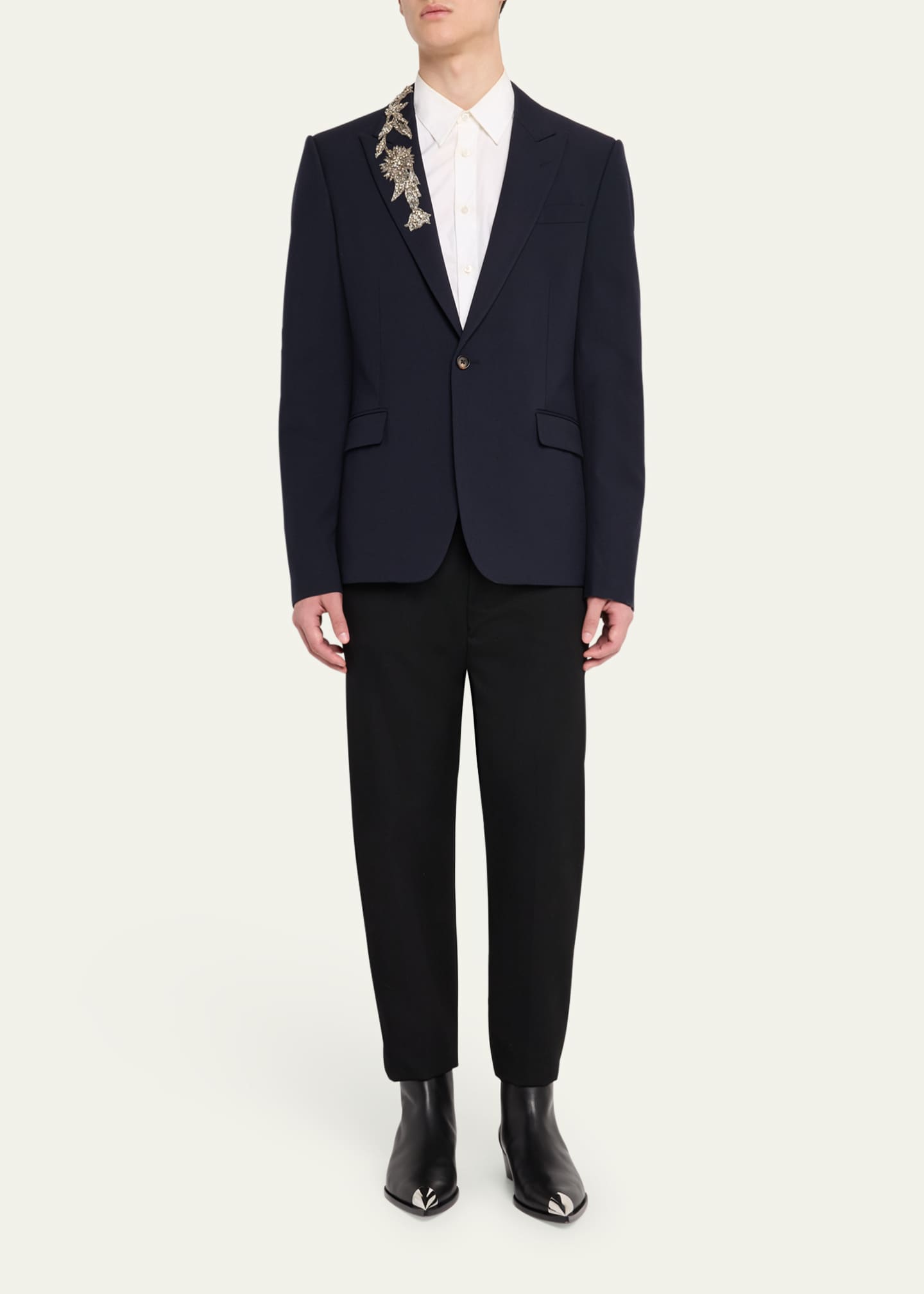 McQueen Men's Embroidered Wool Sport Coat Image 2 of 7