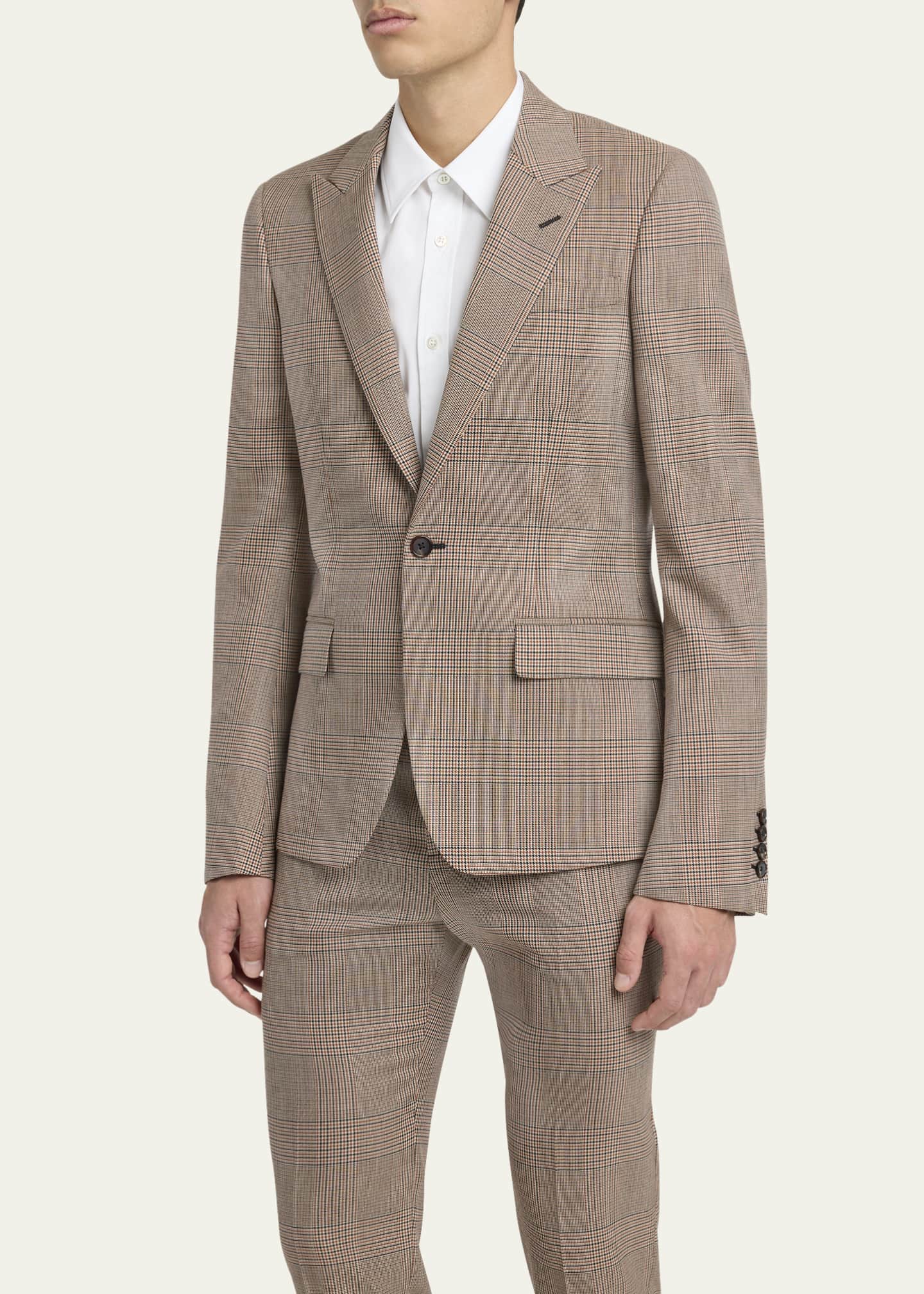 McQueen Men's Check Twill Single-Breasted Sport Coat Image 4 of 7