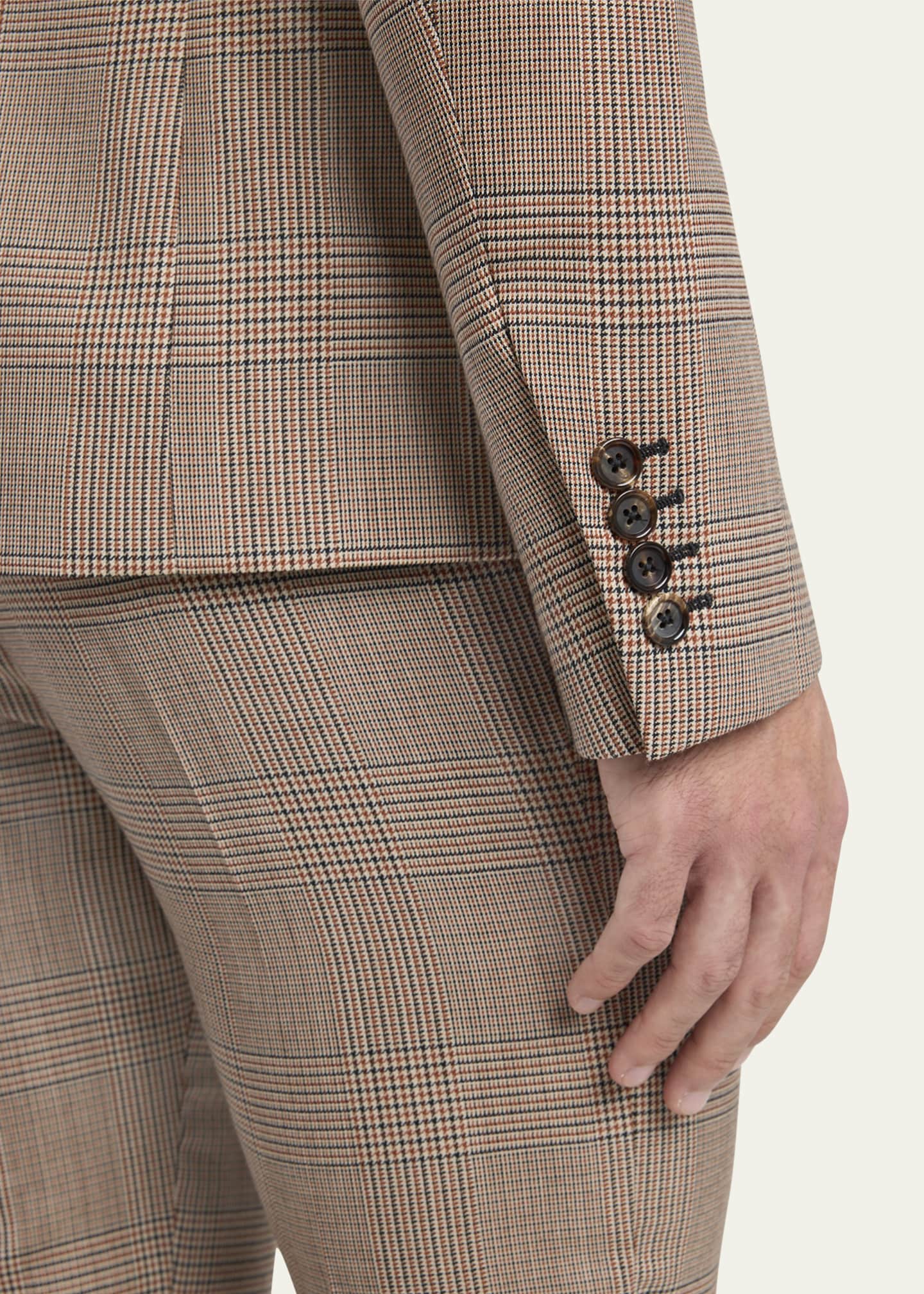 McQueen Men's Check Twill Single-Breasted Sport Coat Image 7 of 7