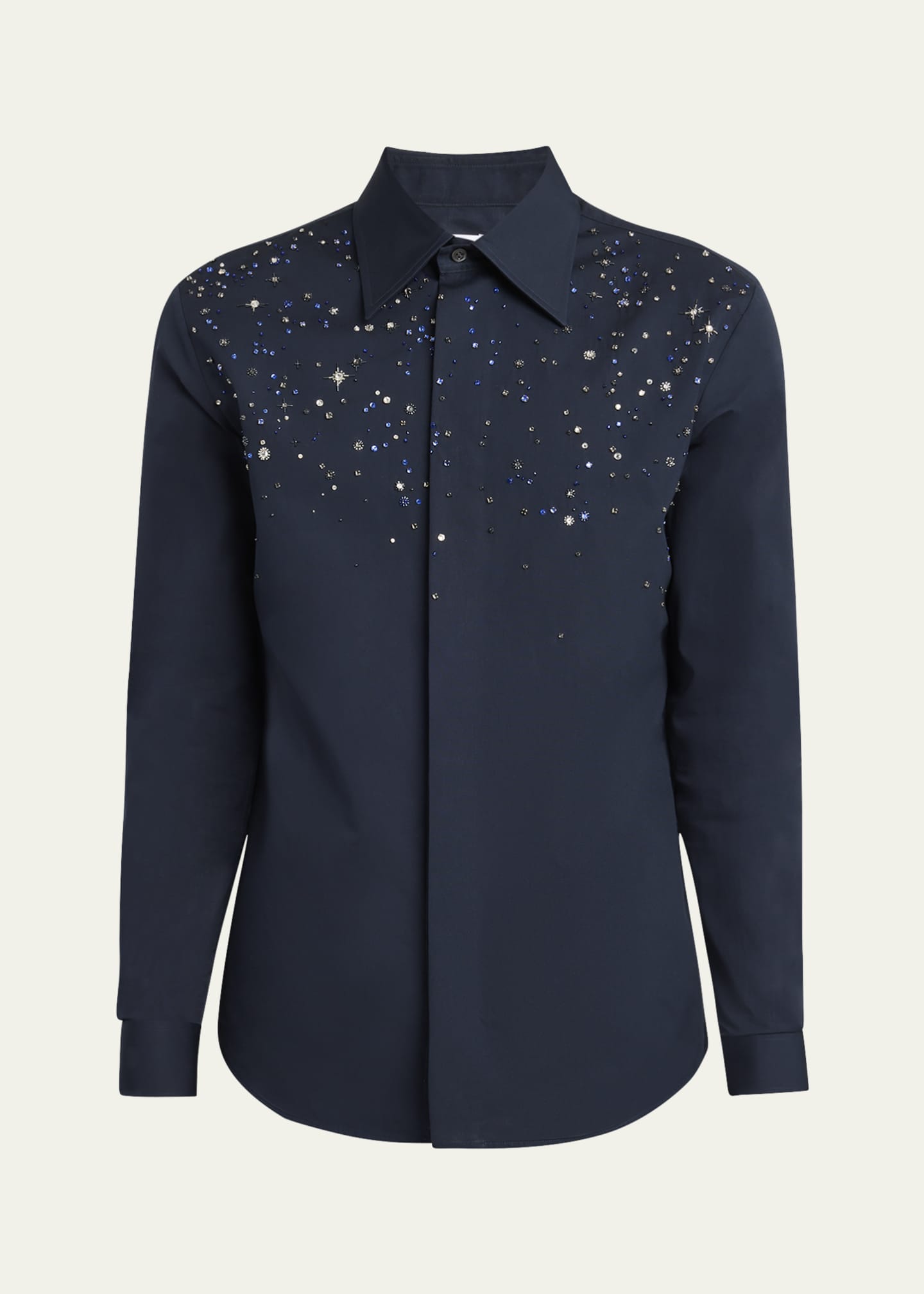 McQueen Men's Crystal-Embellished Dress Shirt Image 1 of 5