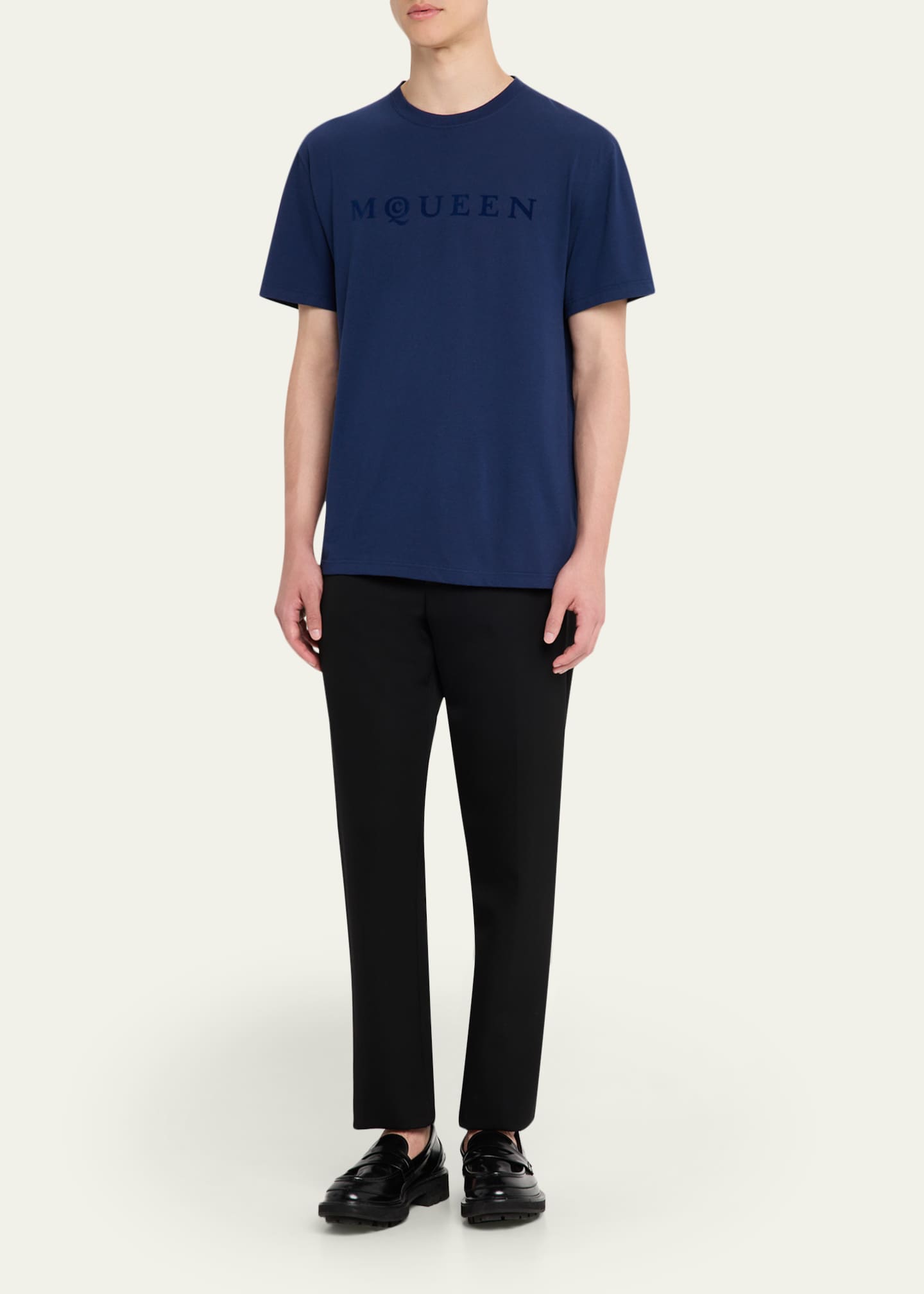 McQueen Men's Flocked Logo T-Shirt Image 2 of 5