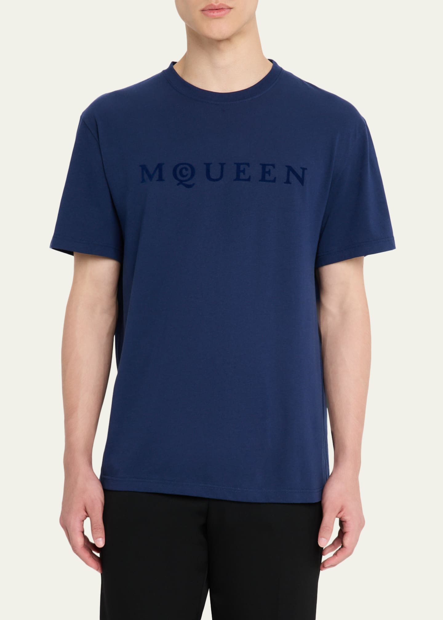 McQueen Men's Flocked Logo T-Shirt Image 4 of 5