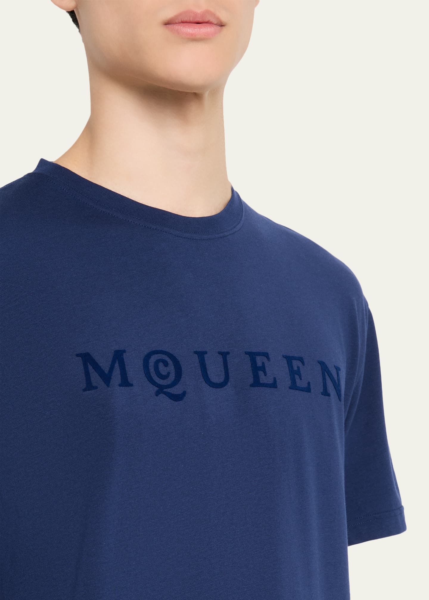 McQueen Men's Flocked Logo T-Shirt Image 5 of 5
