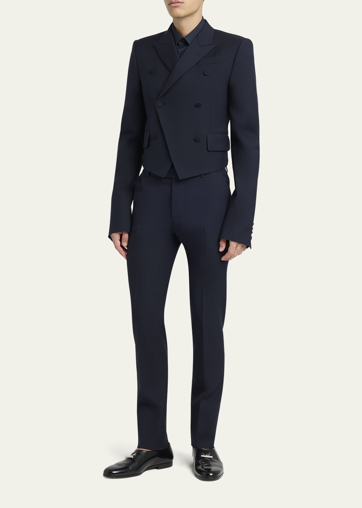 McQueen Men's Wool Cigarette Trousers Image 2 of 5