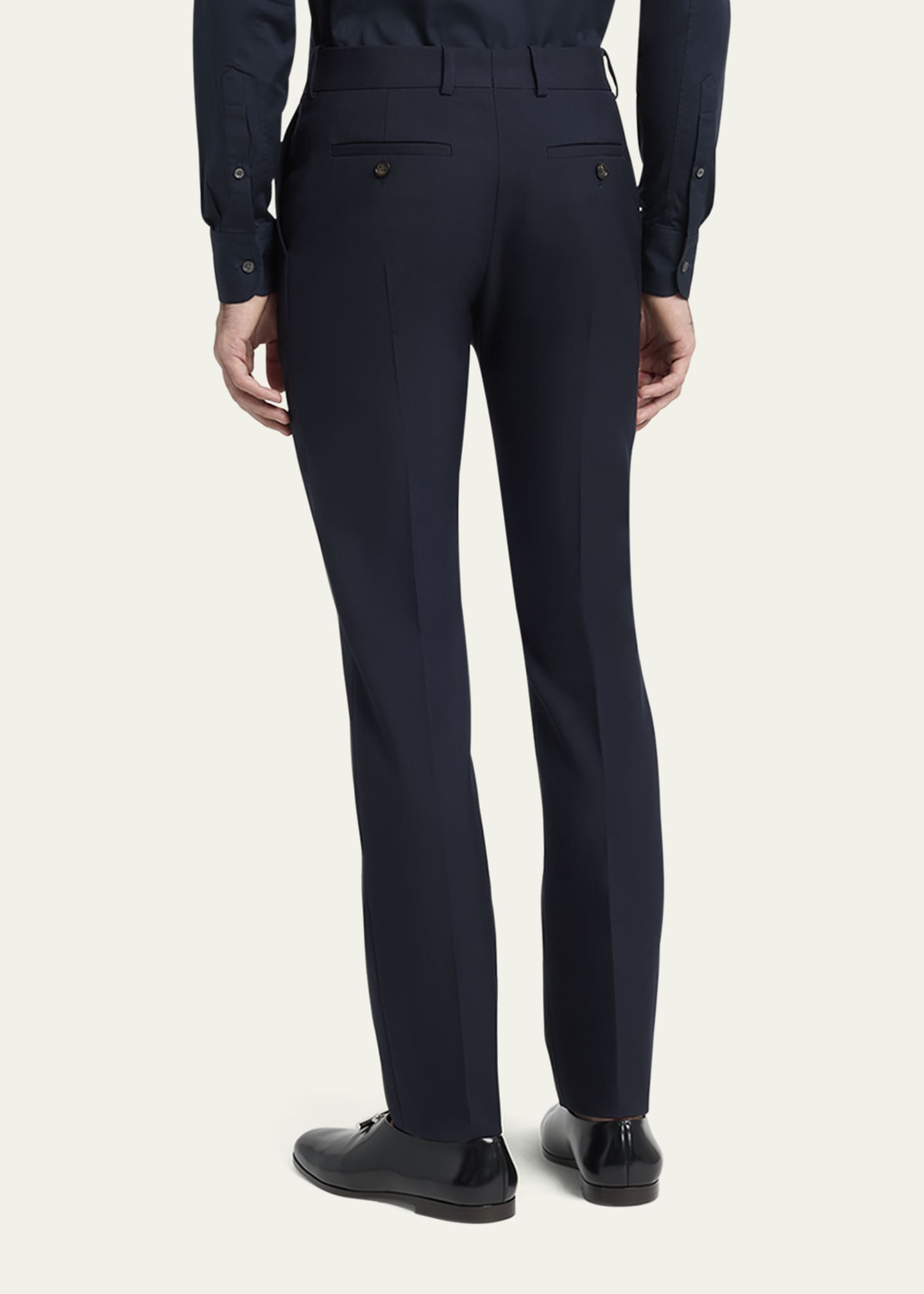 McQueen Men's Wool Cigarette Trousers Image 3 of 5