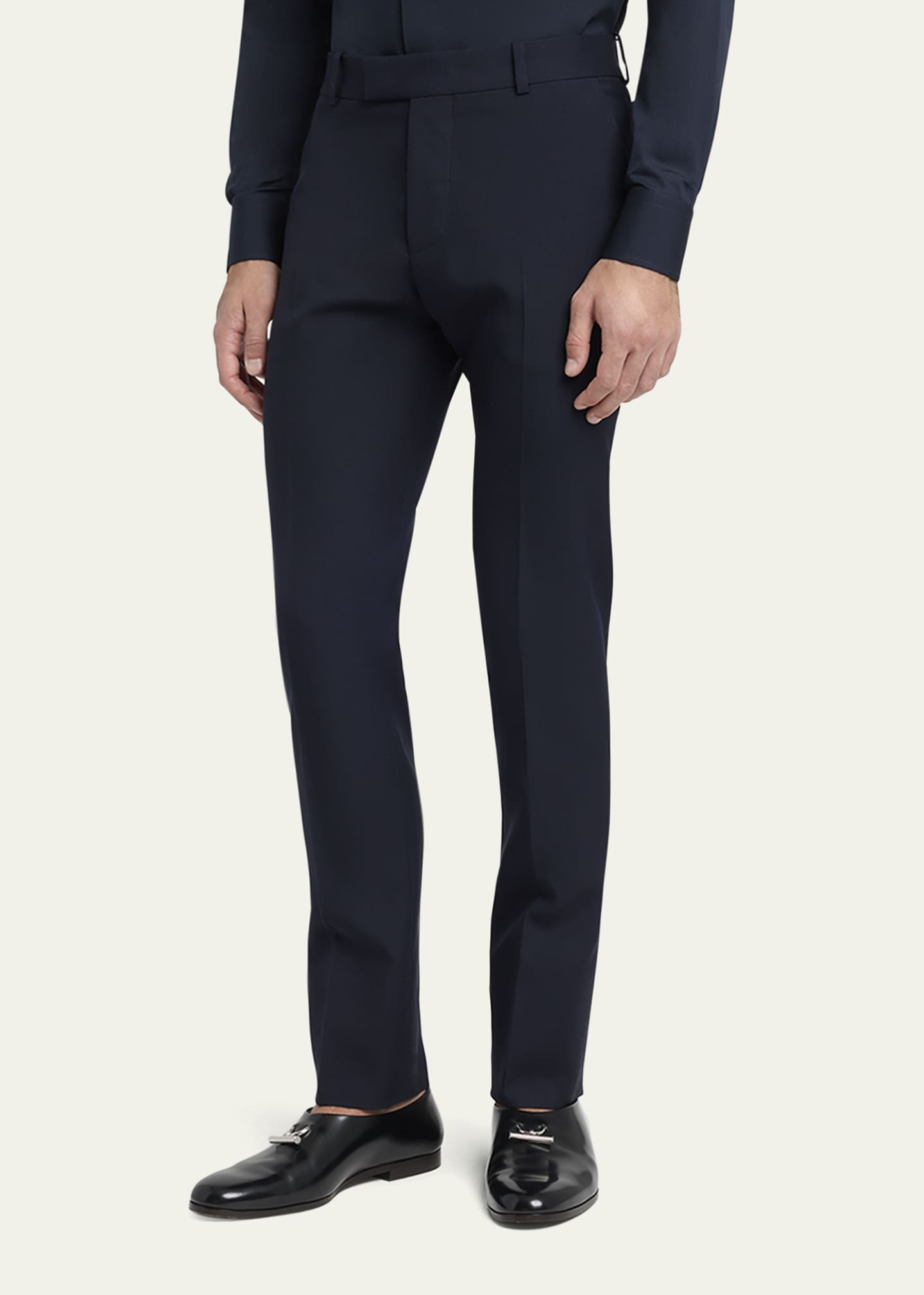 McQueen Men's Wool Cigarette Trousers Image 4 of 5