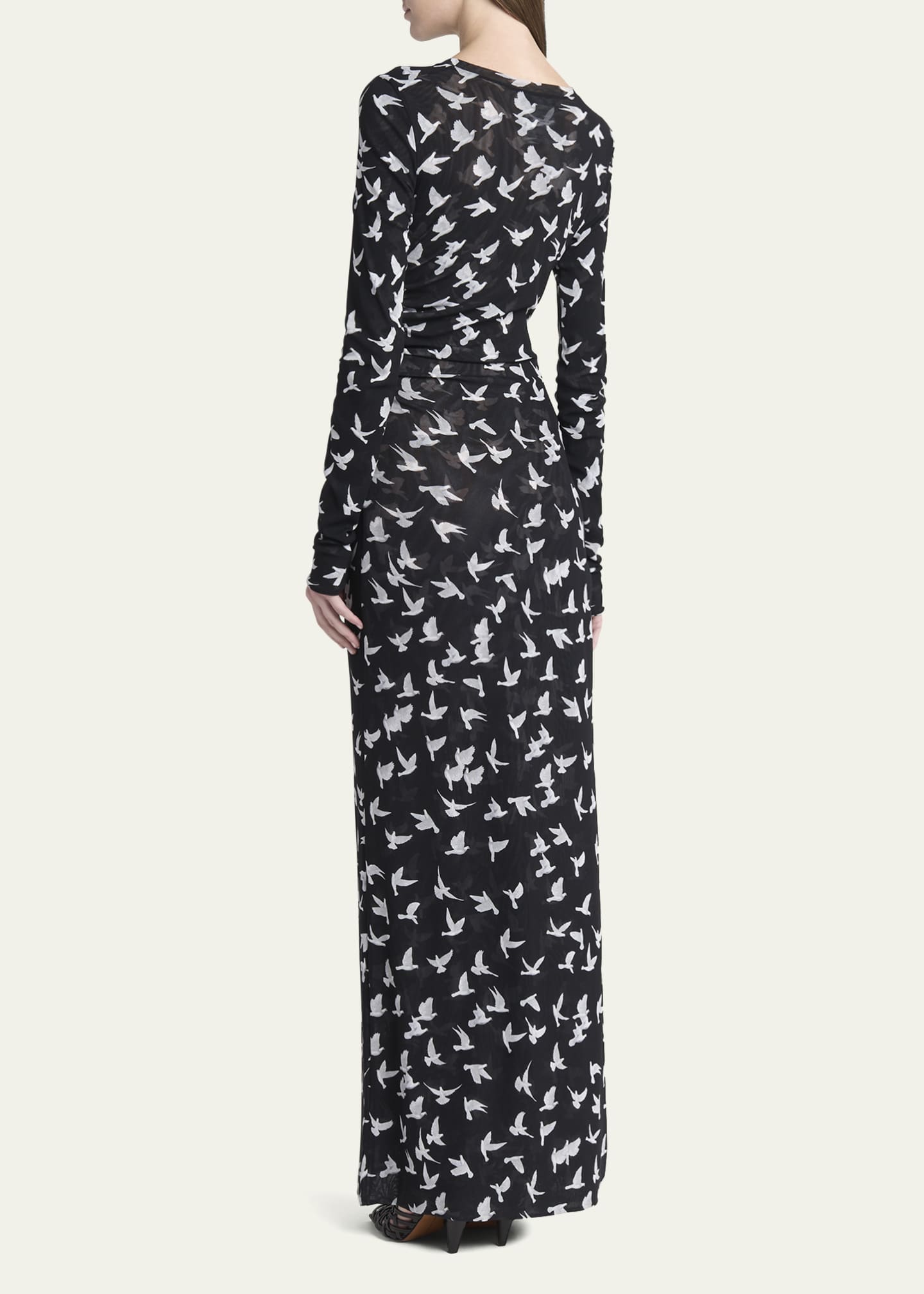 バーゲンで Dress Print Bird Mesh Long McCartney Stella - Goodman Bergdorf ワンピース