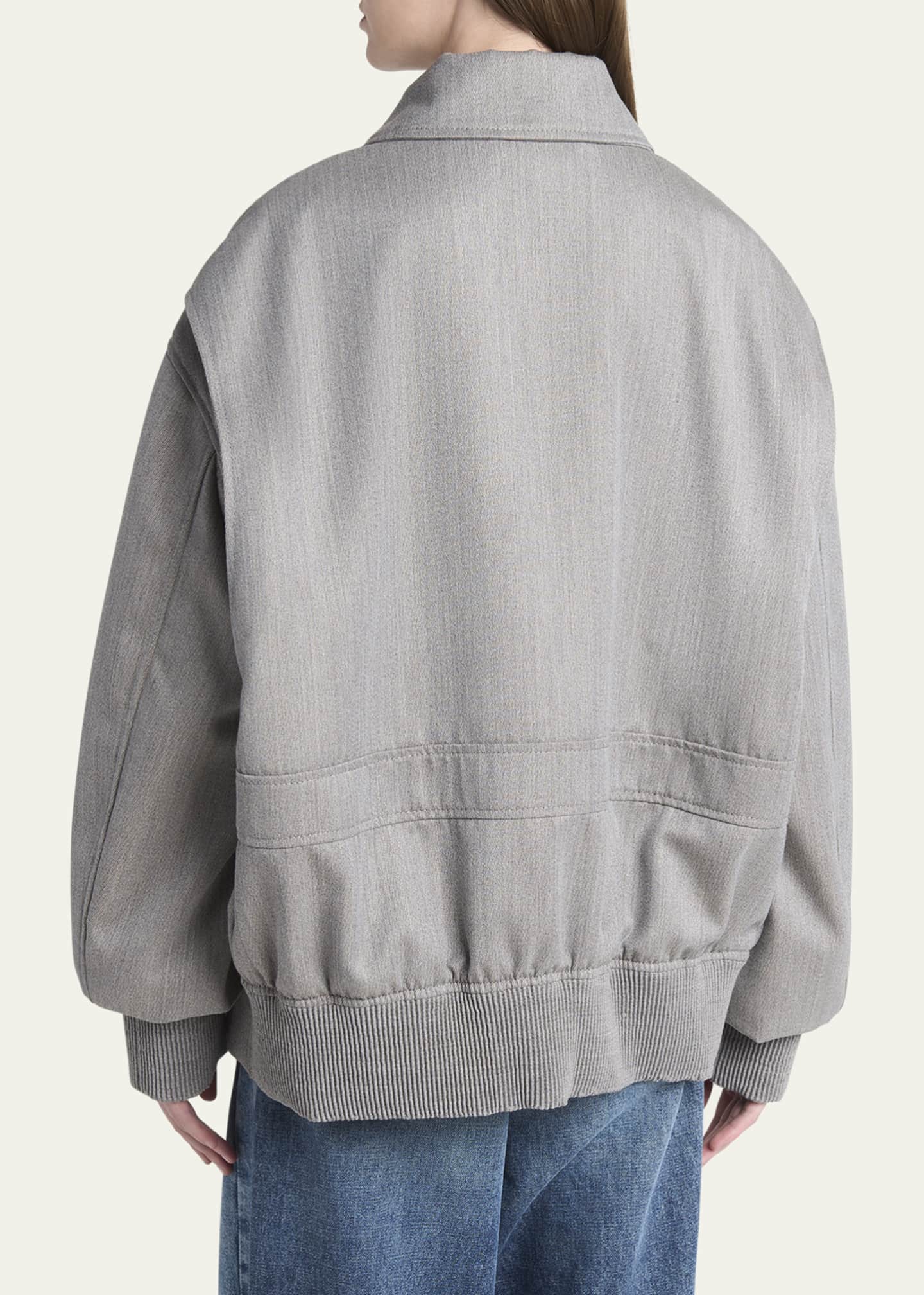 Stella McCartney Cargo Pocket Wool Blouson Jacket Image 3 of 5