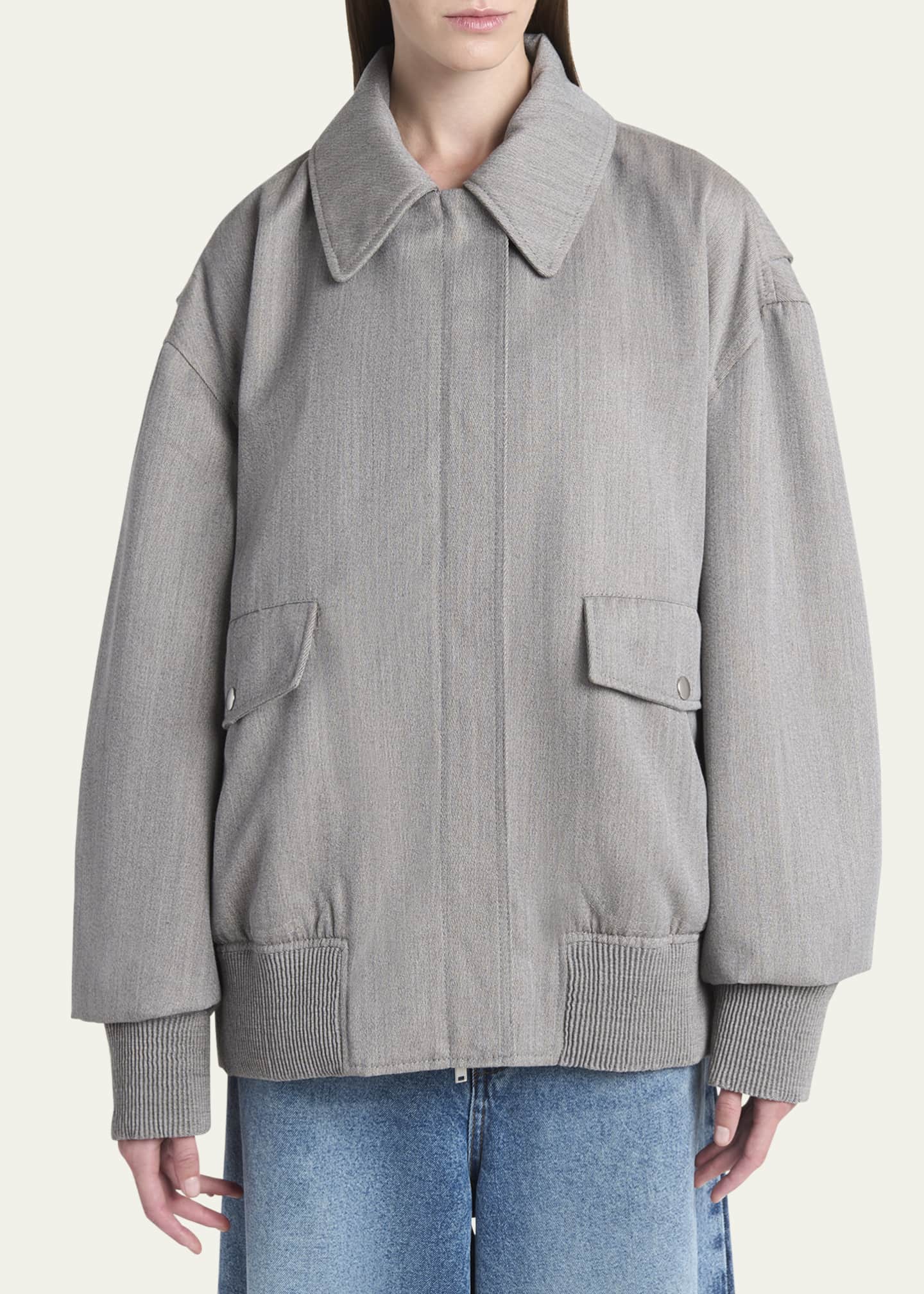 Stella McCartney Cargo Pocket Wool Blouson Jacket Image 4 of 5