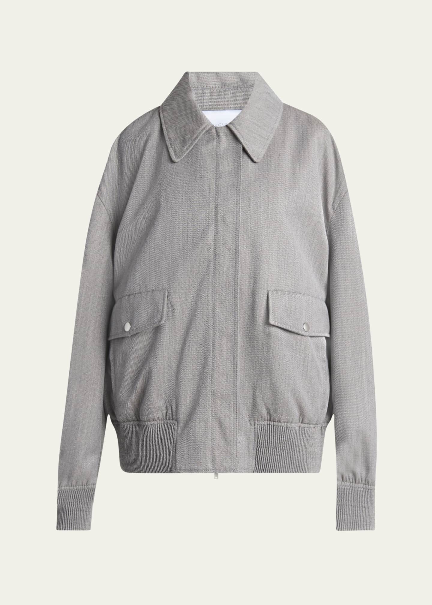 Stella McCartney Cargo Pocket Wool Blouson Jacket Image 1 of 5