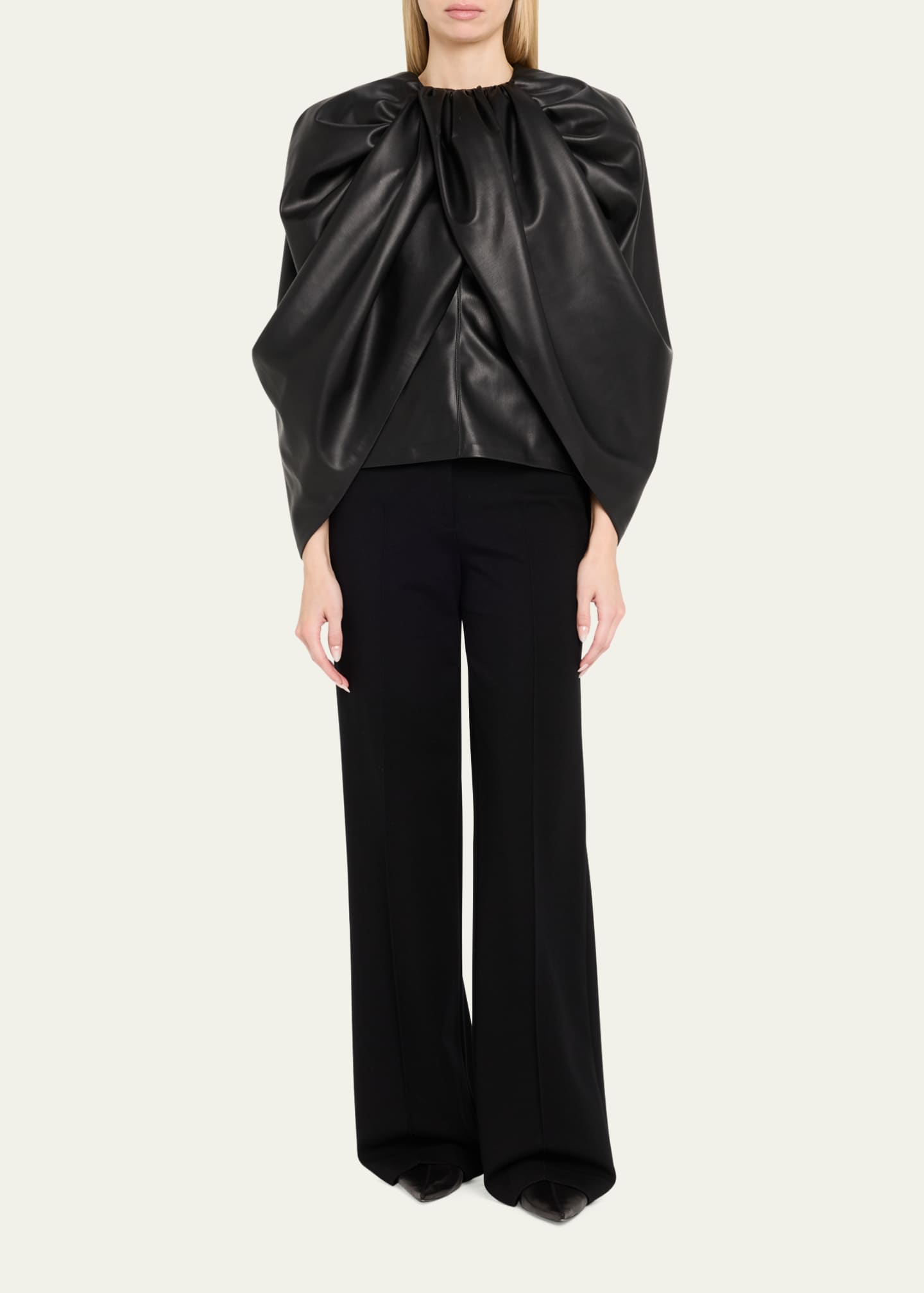 Stella McCartney Alter Mat Draped Cape Top - Bergdorf Goodman