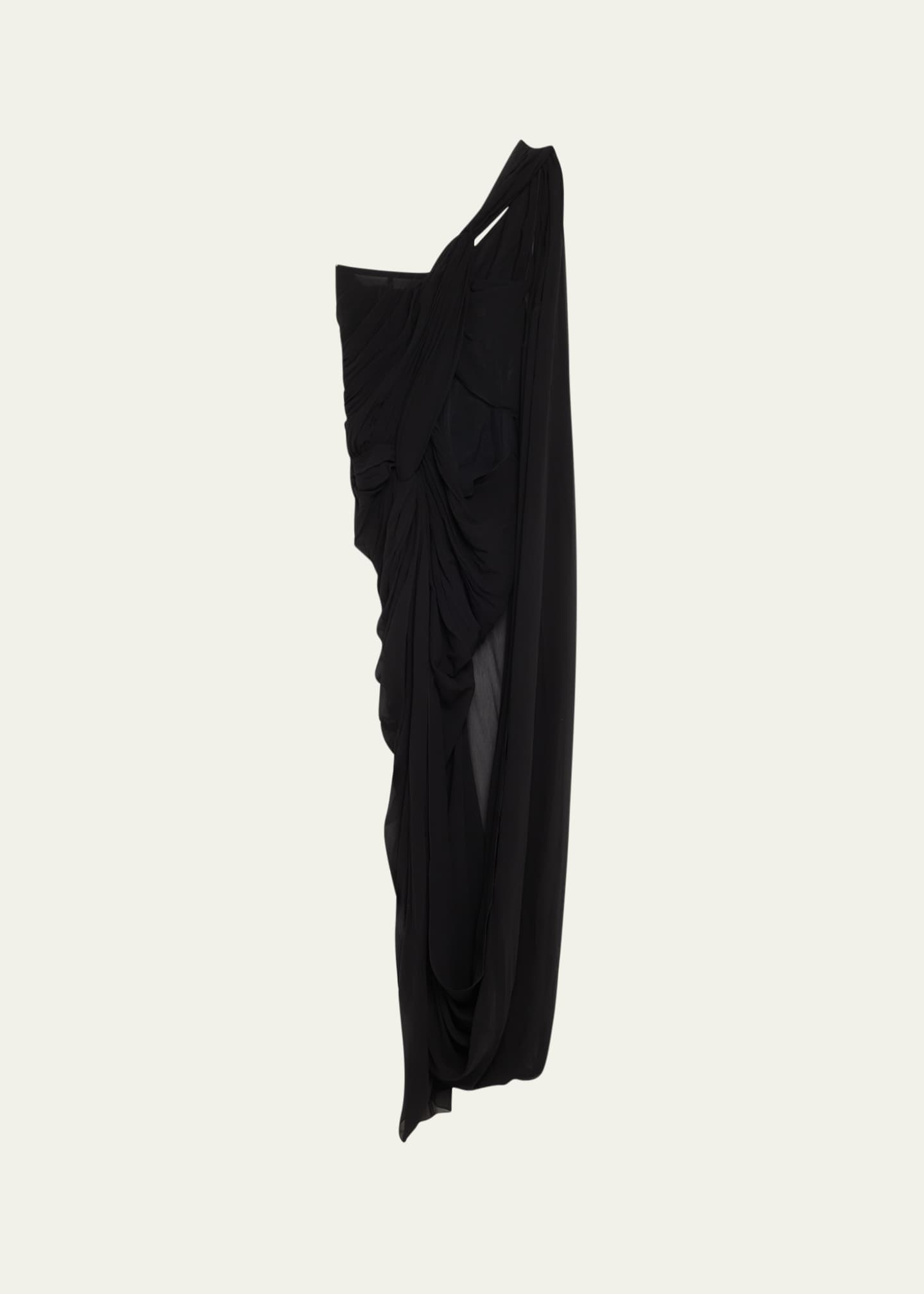 Stella McCartney Asymmetric Draped Crepon Gown - Bergdorf