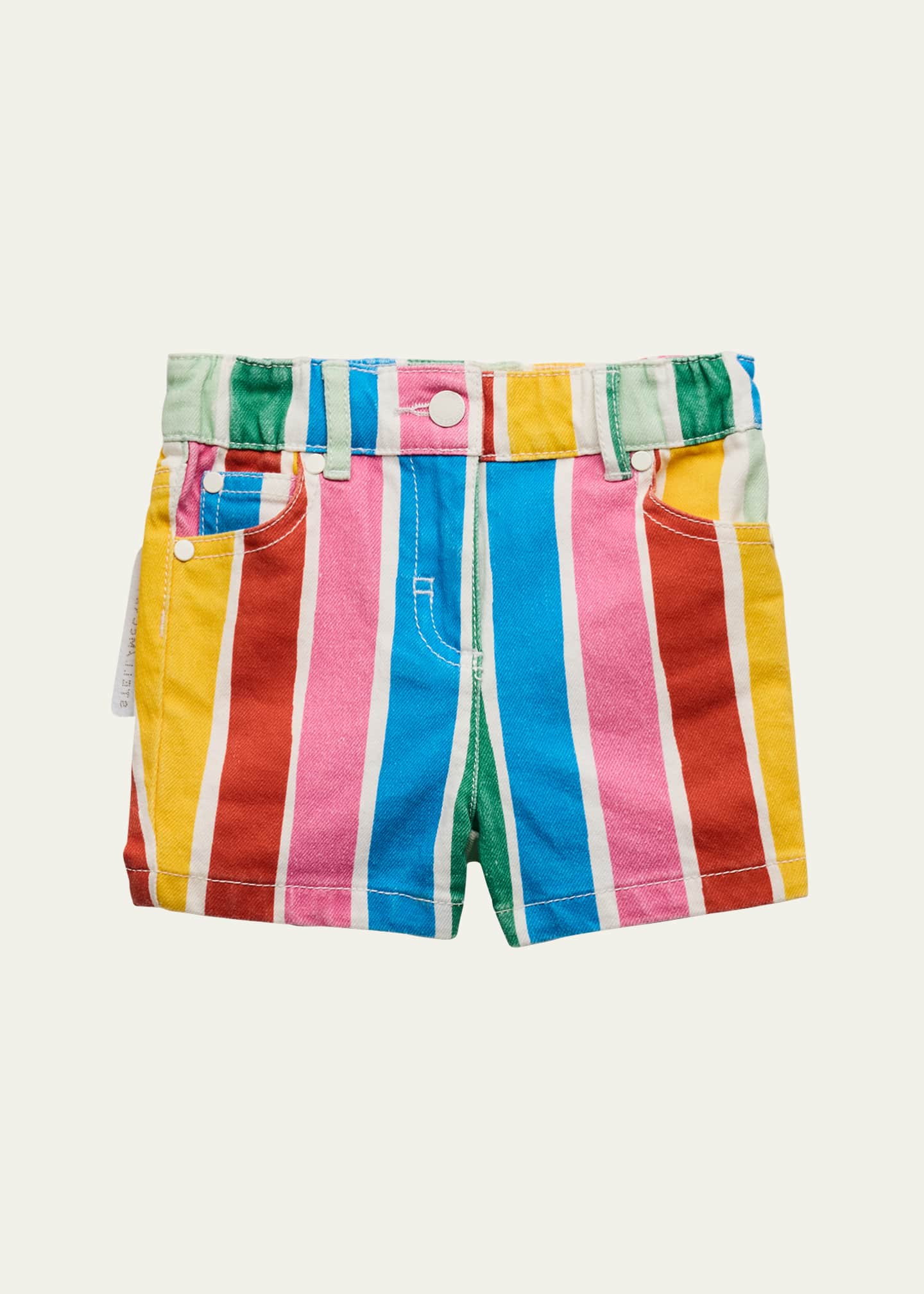 Stella McCartney Kids Girl's Rainbow Striped Shorts, Size 3M-36M Image 1 of 3