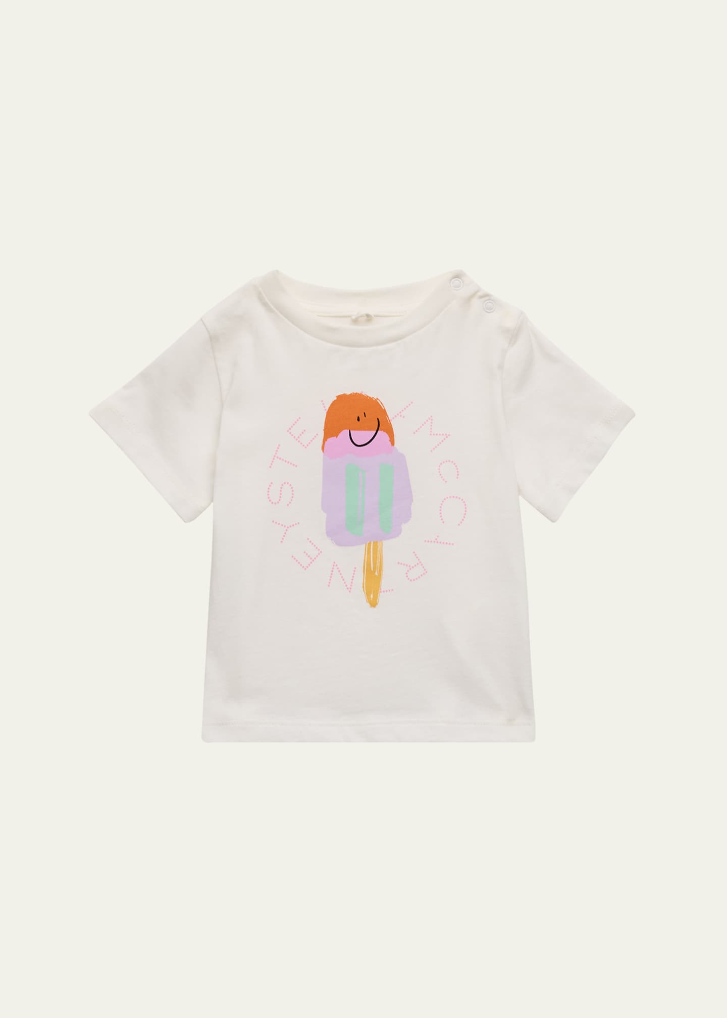 Stella McCartney Kids Girl's Ice Cream Logo-Print Graphic T-Shirt, Size 3M-36M Image 1 of 3