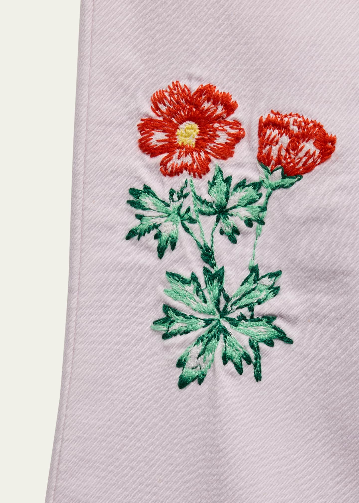 Stella McCartney Kids Girl's Floral Embroidered Jeans, Size 2-16 Image 4 of 4