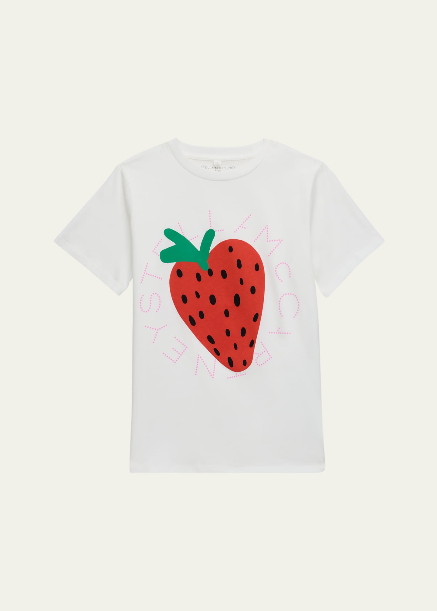 Stella McCartney Kids Girl's Logo-Print Strawberry Graphic T-Shirt, Size 2-16 Image 1 of 3