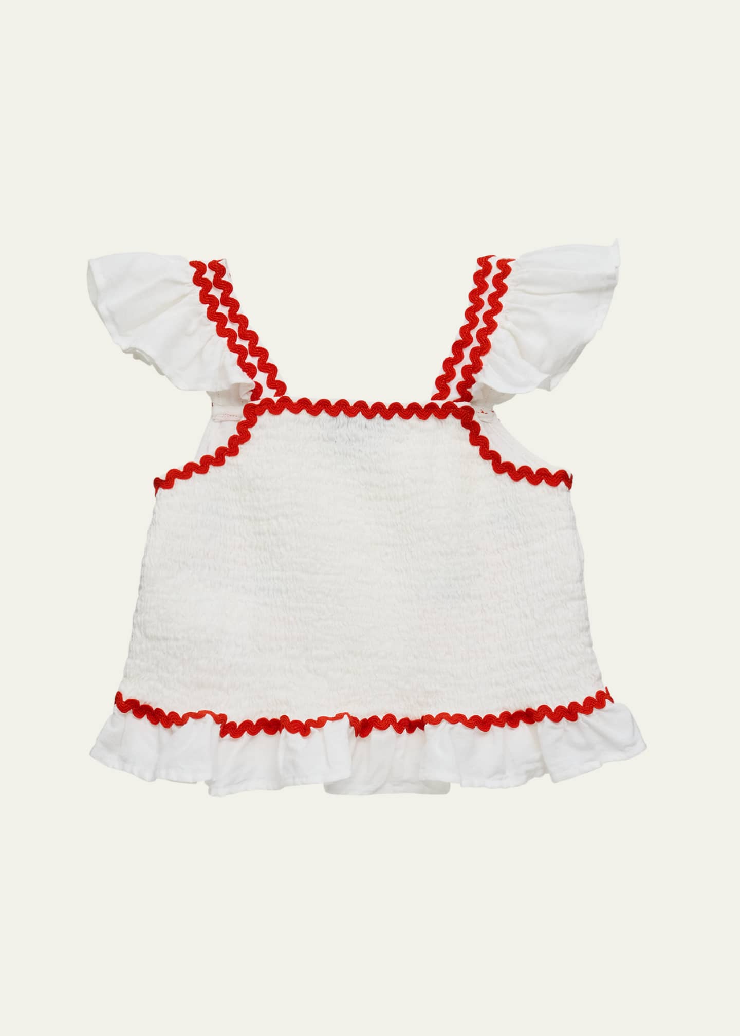 Stella McCartney Kids Girl's Strawberry Embroidered Smocked Top, Size 2-16 Image 2 of 3