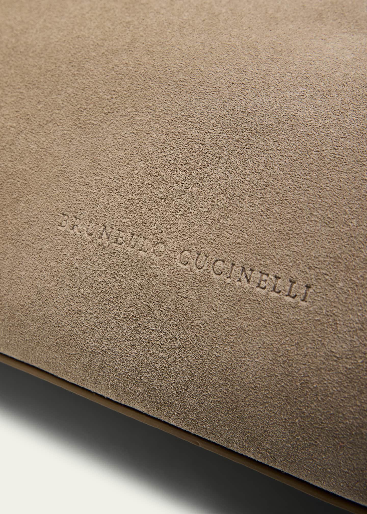 Brunello Cucinelli Essense Monili Suede Clutch Bag Image 6 of 6