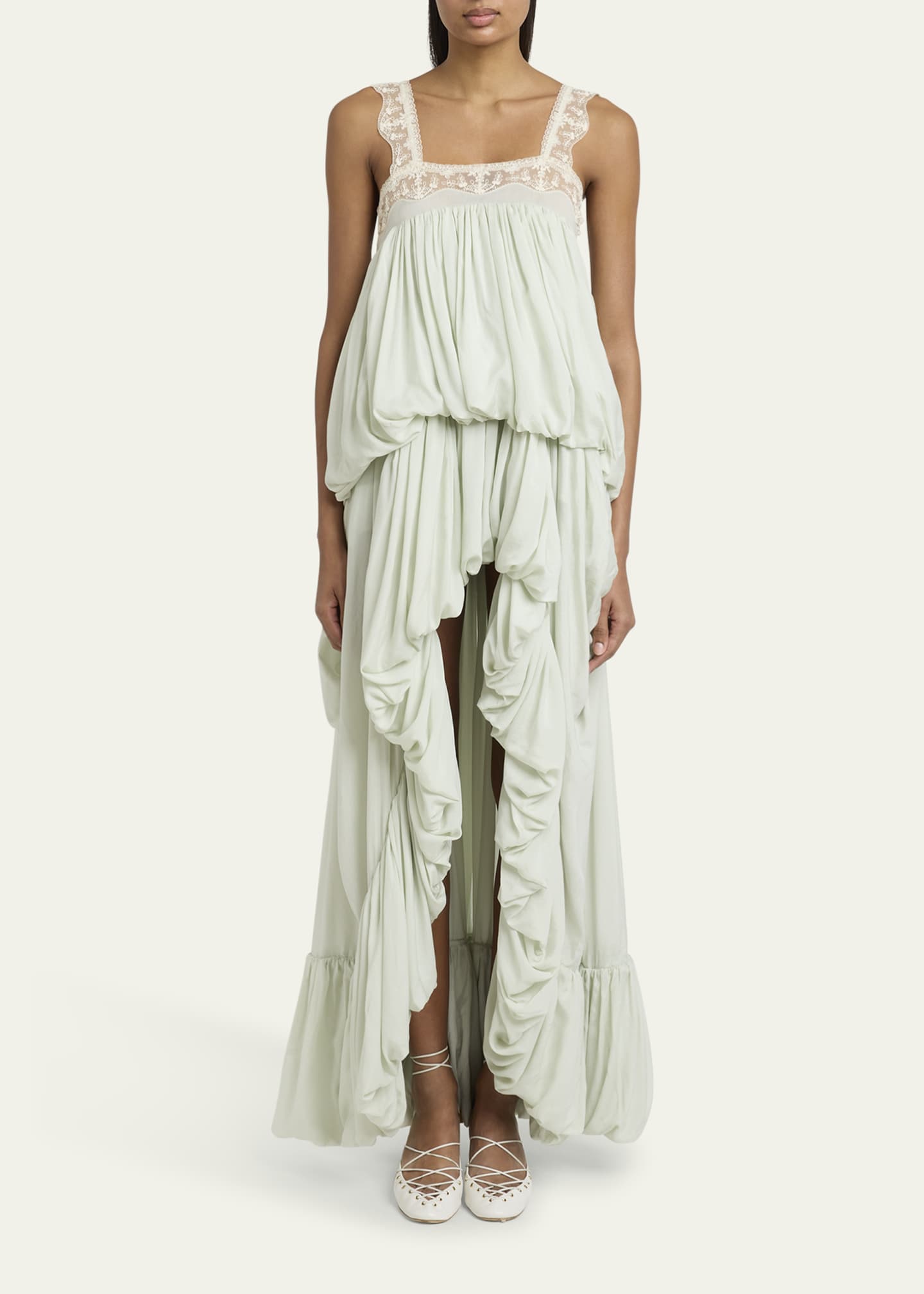 Chloe High-Low Ruffled Dress Image 2 of 5