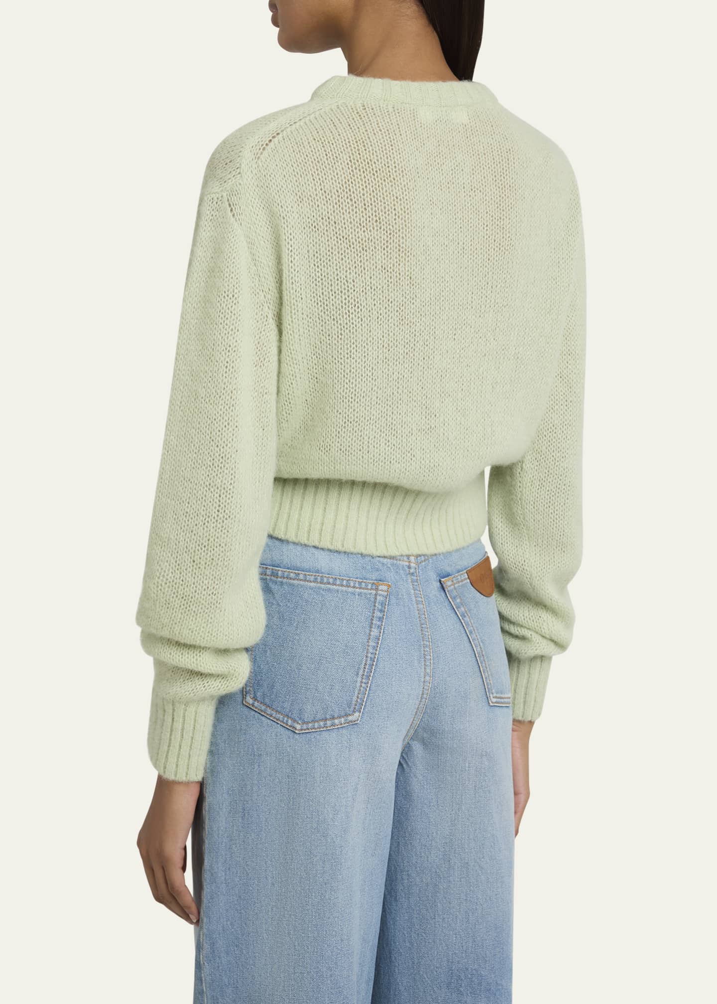 Chloe Logo Embroidered Alpaca Wool Sweater Image 3 of 5