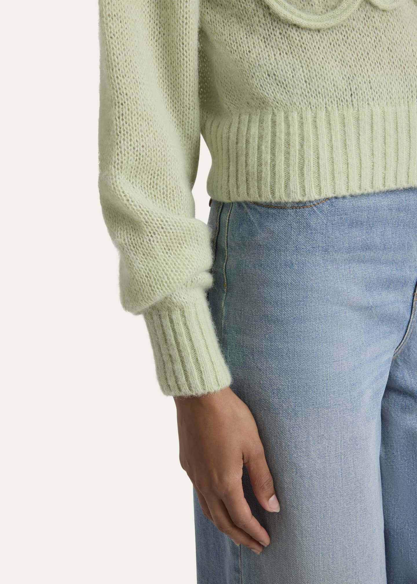 Chloe Logo Embroidered Alpaca Wool Sweater Image 5 of 5