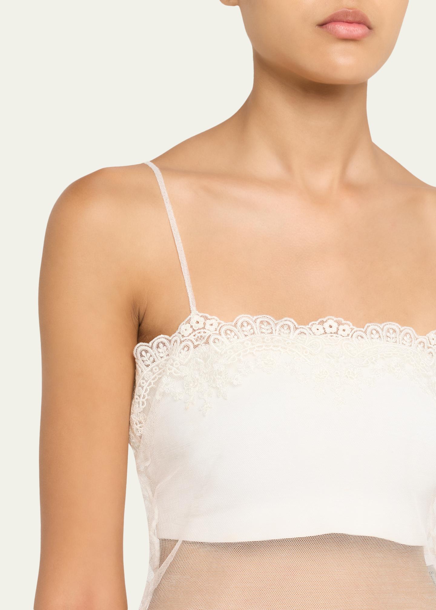 Chloe Fitted Lace Embroidered Tank Top - Bergdorf Goodman