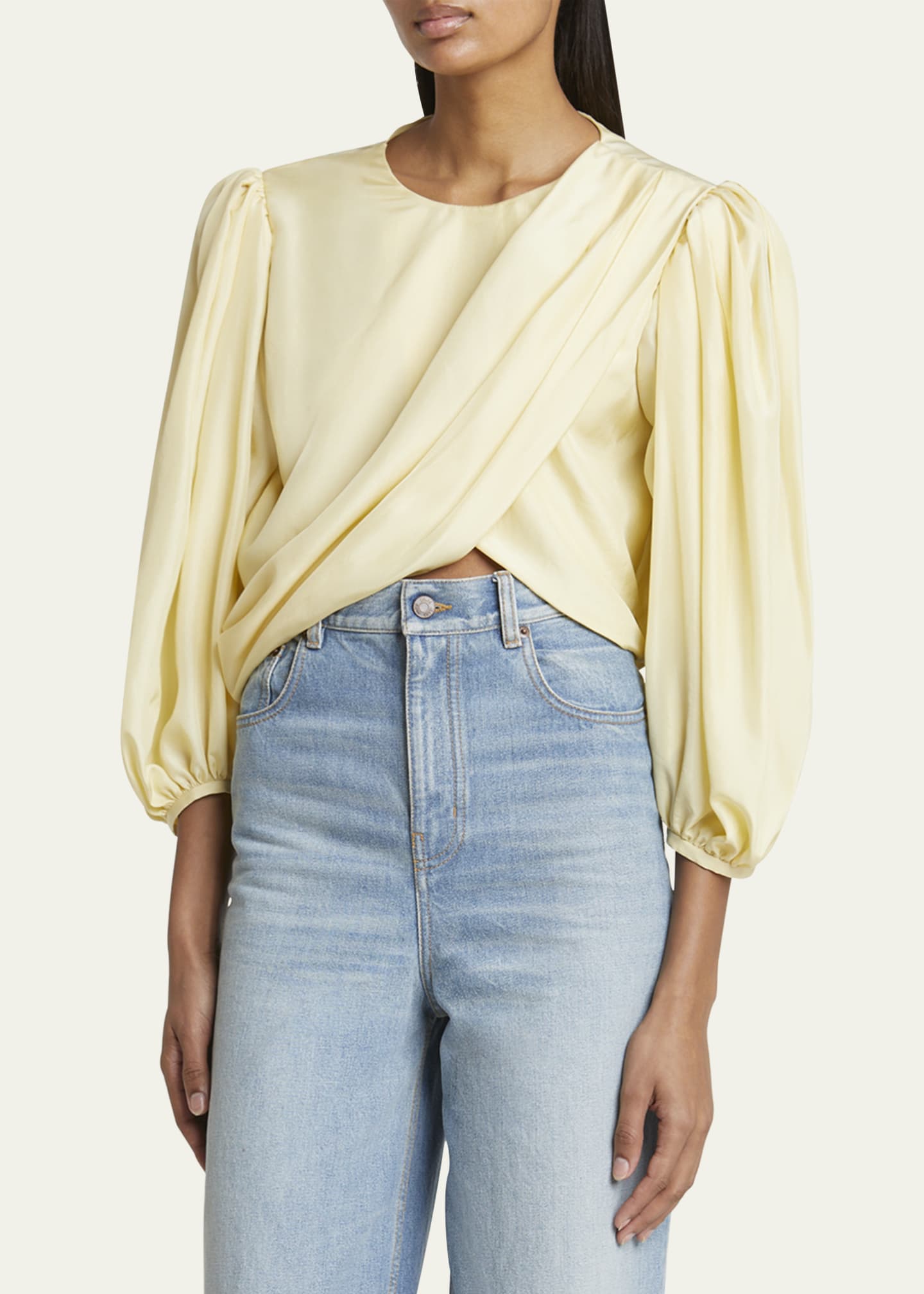 Chloe Draped Cropped Top Image 4 of 5