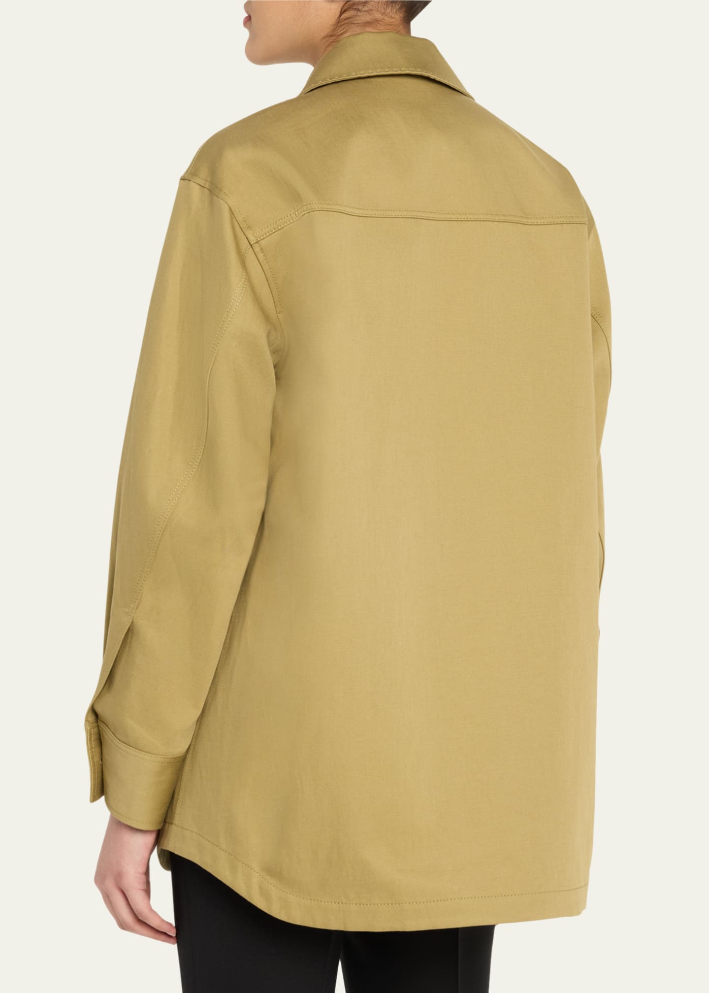 Lafayette 148 New York Cotton-Linen Cargo Jacket Image 3 of 5