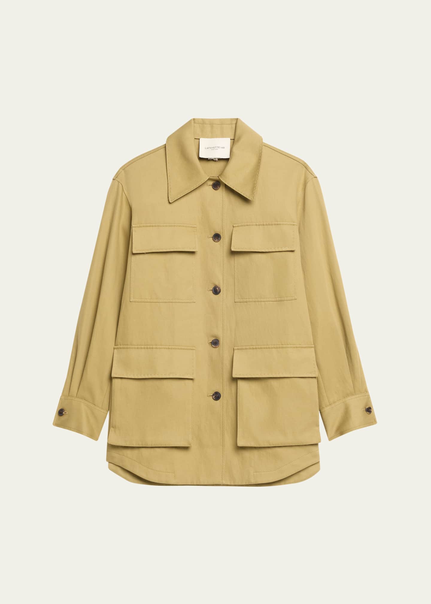 Lafayette 148 New York Cotton-Linen Cargo Jacket Image 1 of 5