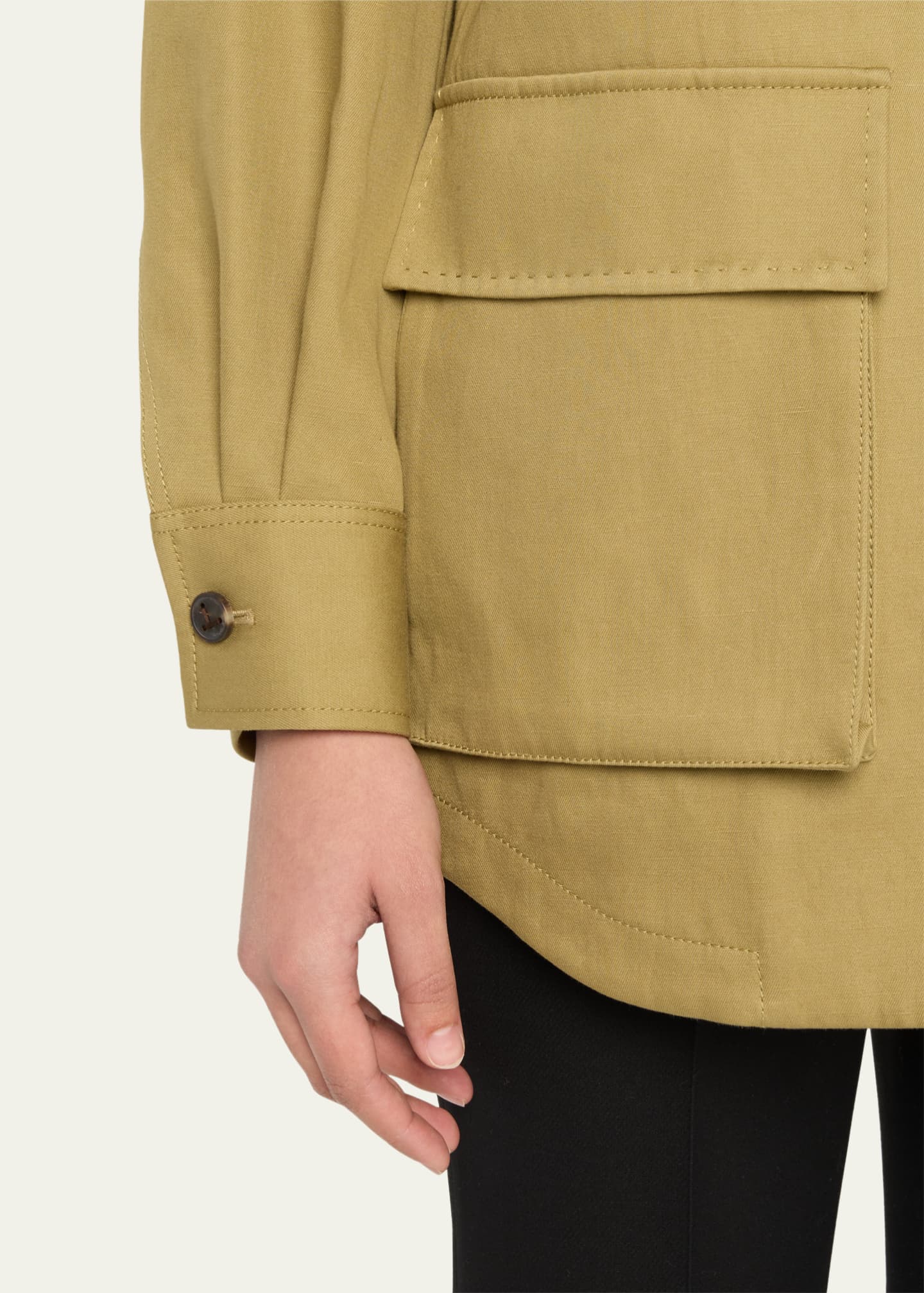 Lafayette 148 New York Cotton-Linen Cargo Jacket Image 5 of 5