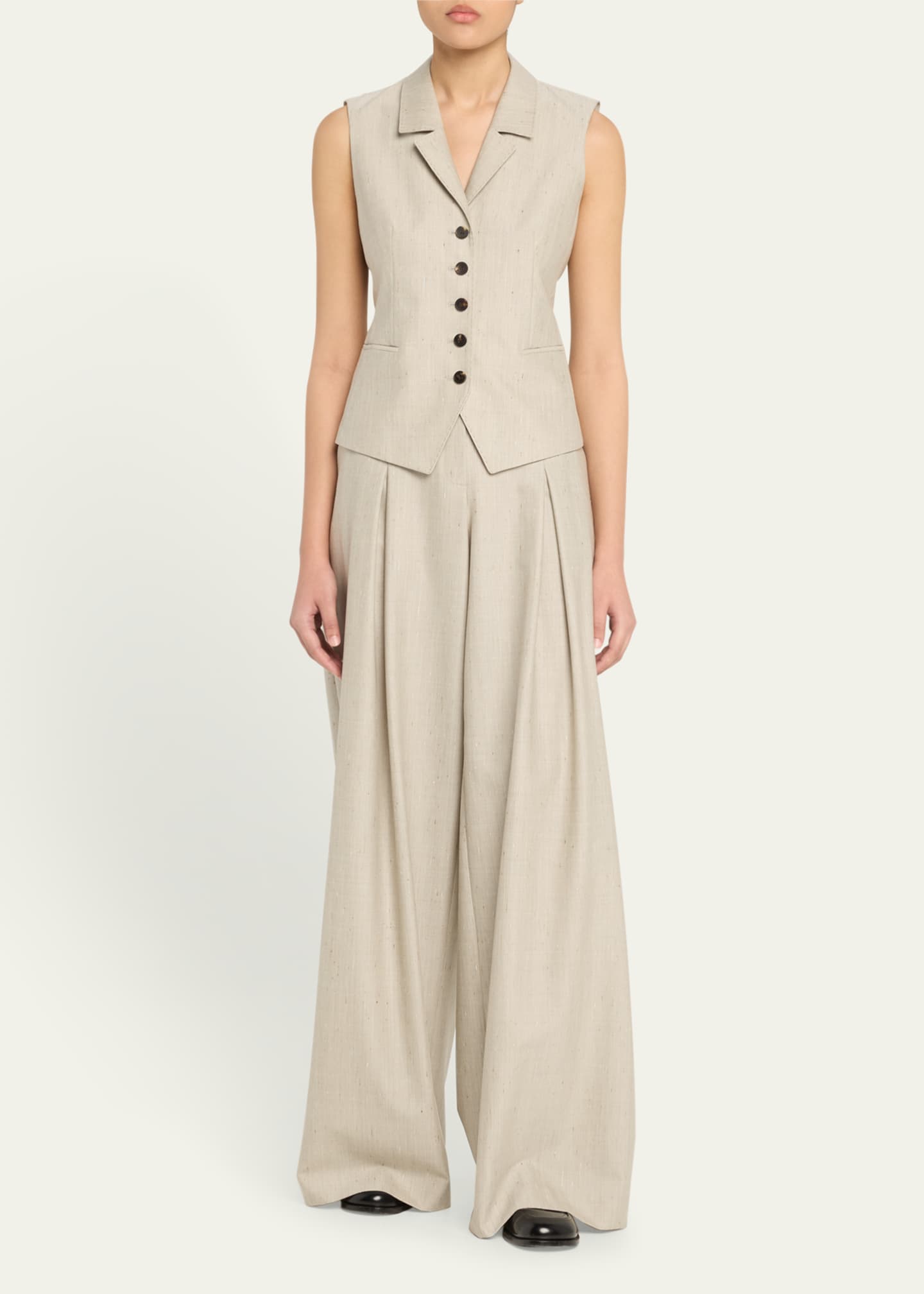 Lafayette 148 New York Tailored Wool-Blend Vest Image 2 of 5