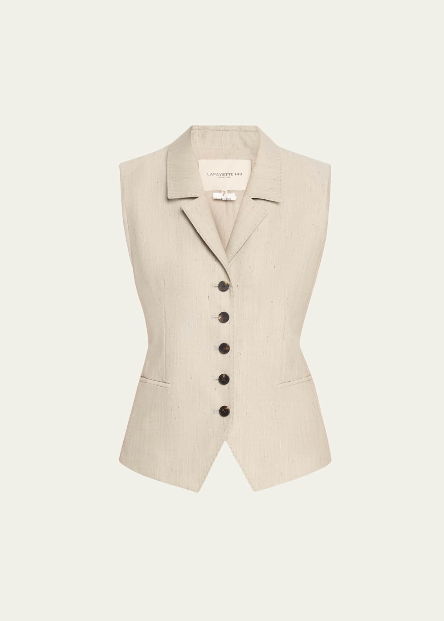 Lafayette 148 New York Tailored Wool-Blend Vest Image 1 of 5