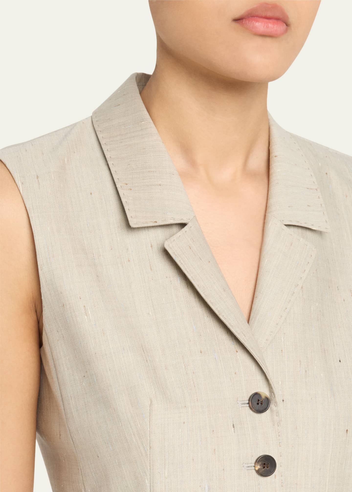 Lafayette 148 New York Tailored Wool-Blend Vest Image 5 of 5