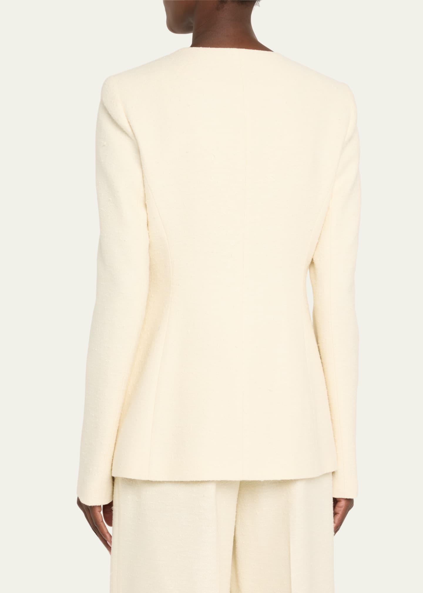 Lafayette 148 New York Cutaway Tailored Wool-Blend Jacket Image 3 of 5
