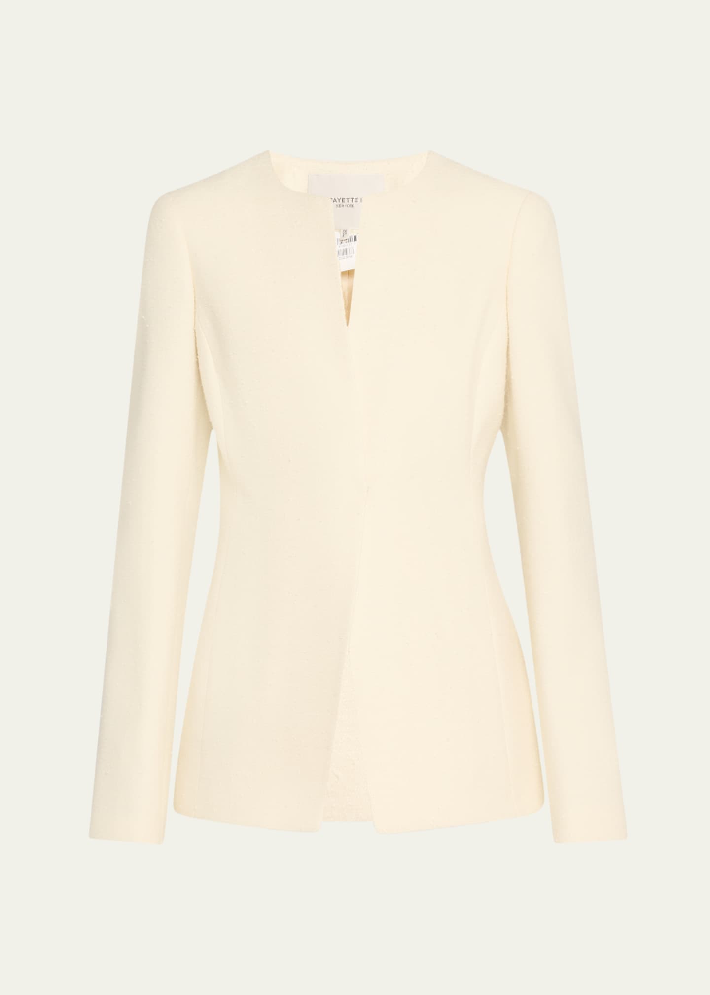 Lafayette 148 New York Cutaway Tailored Wool-Blend Jacket Image 1 of 5