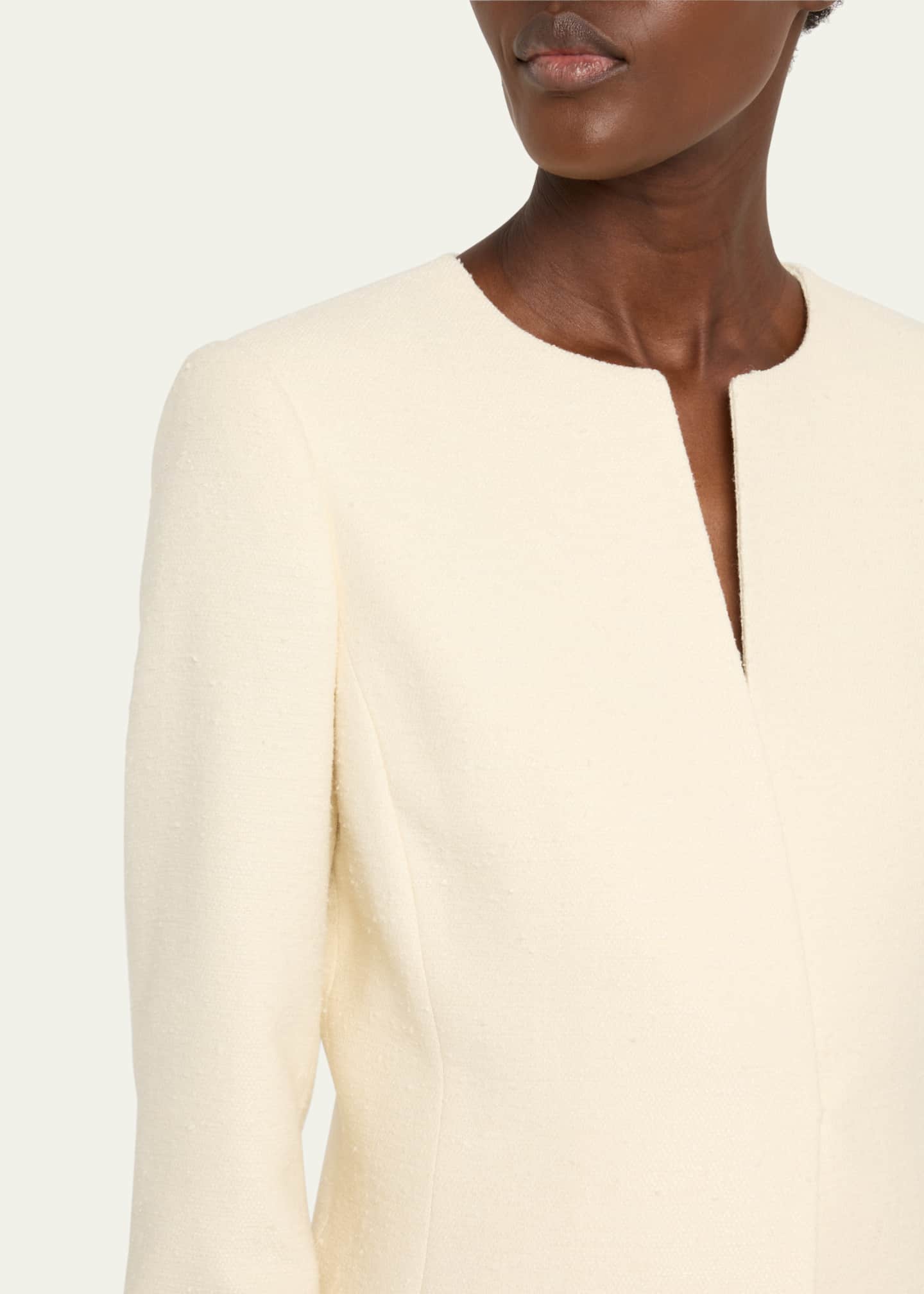Lafayette 148 New York Cutaway Tailored Wool-Blend Jacket Image 5 of 5