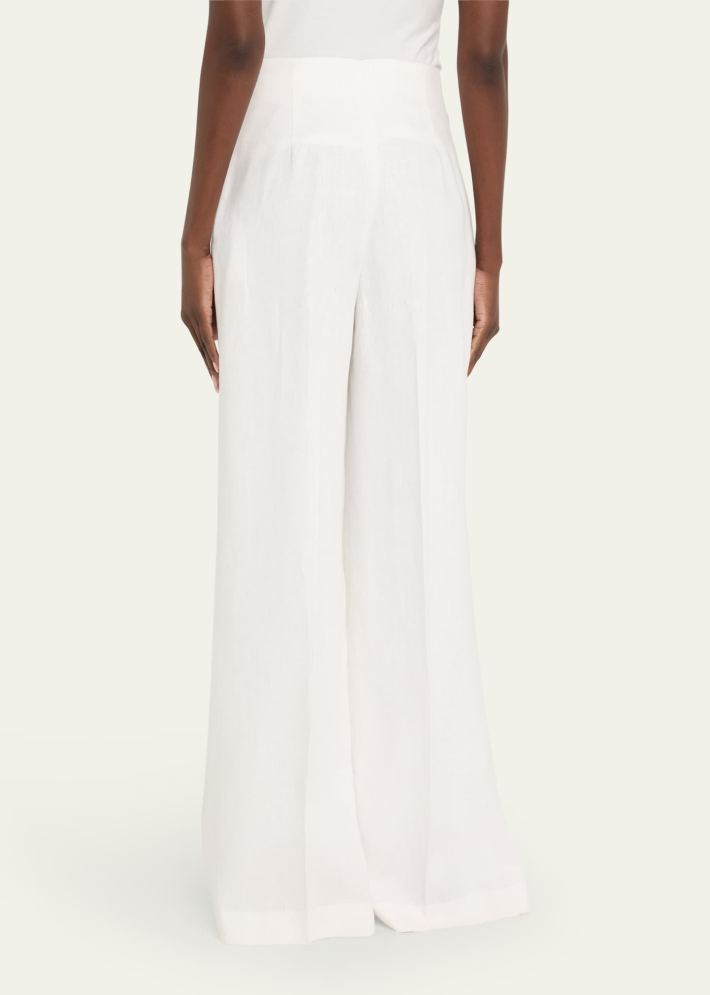 Lafayette 148 New York Thames Wide-Leg Linen Pants Image 3 of 5