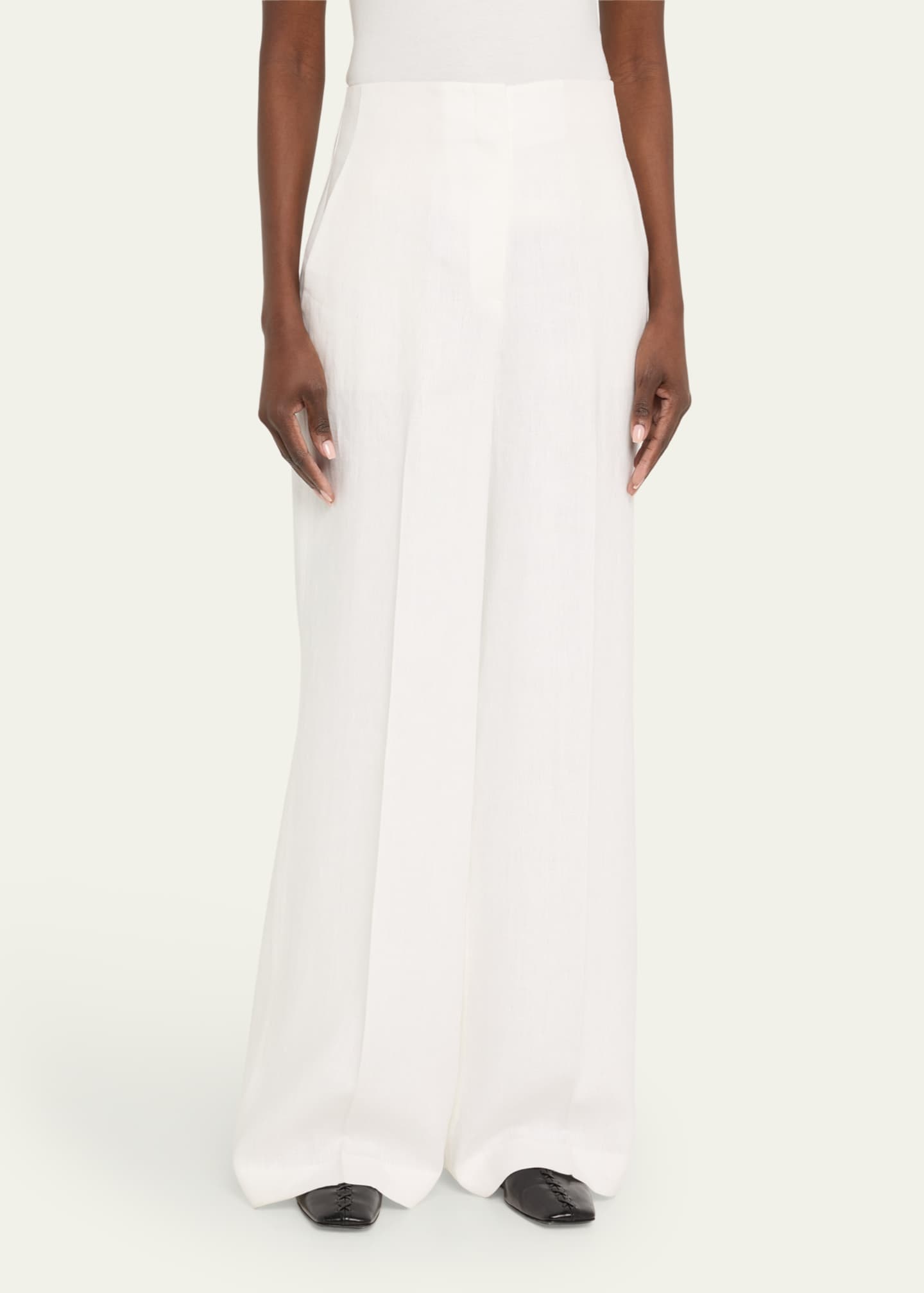 Lafayette 148 New York Thames Wide-Leg Linen Pants Image 4 of 5