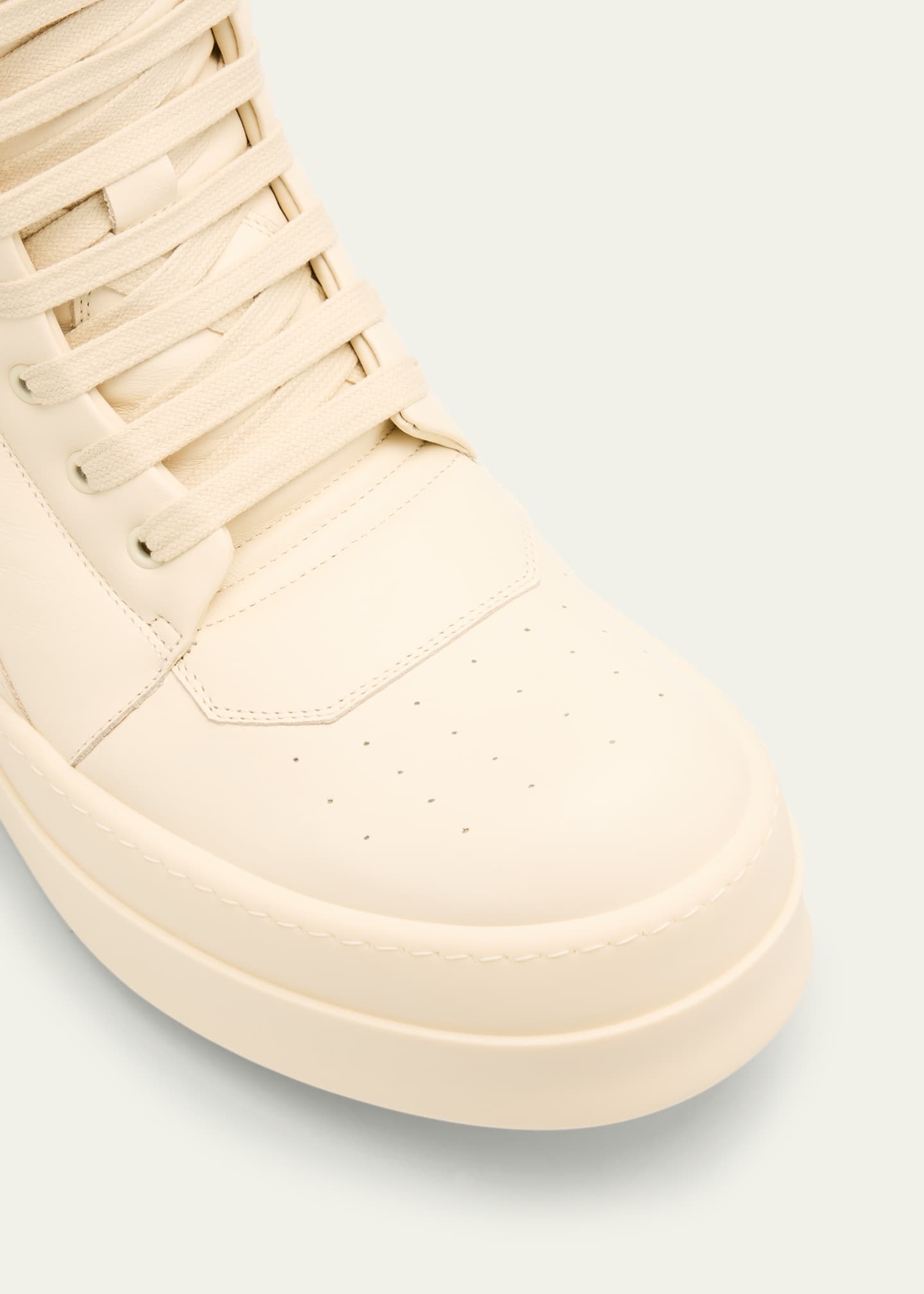 Rick Owens Men's Mega Geobasket Leather High-Top Sneakers Image 6 of 6