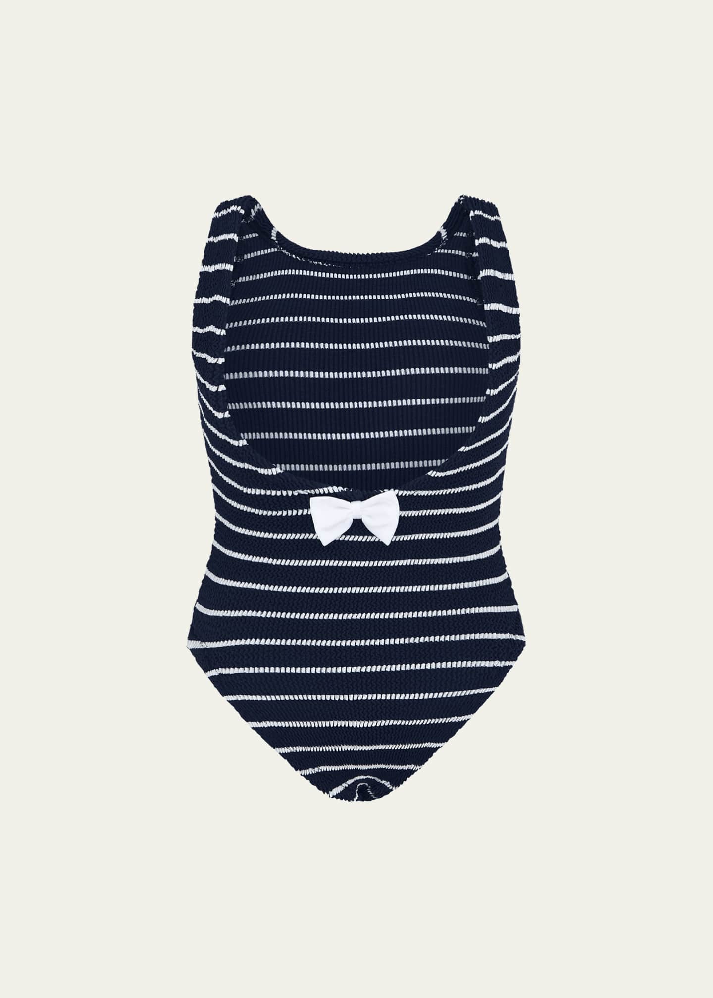 Hunza G Girl's Alva One Piece Swimsuit W/ Bow Image 2 of 2